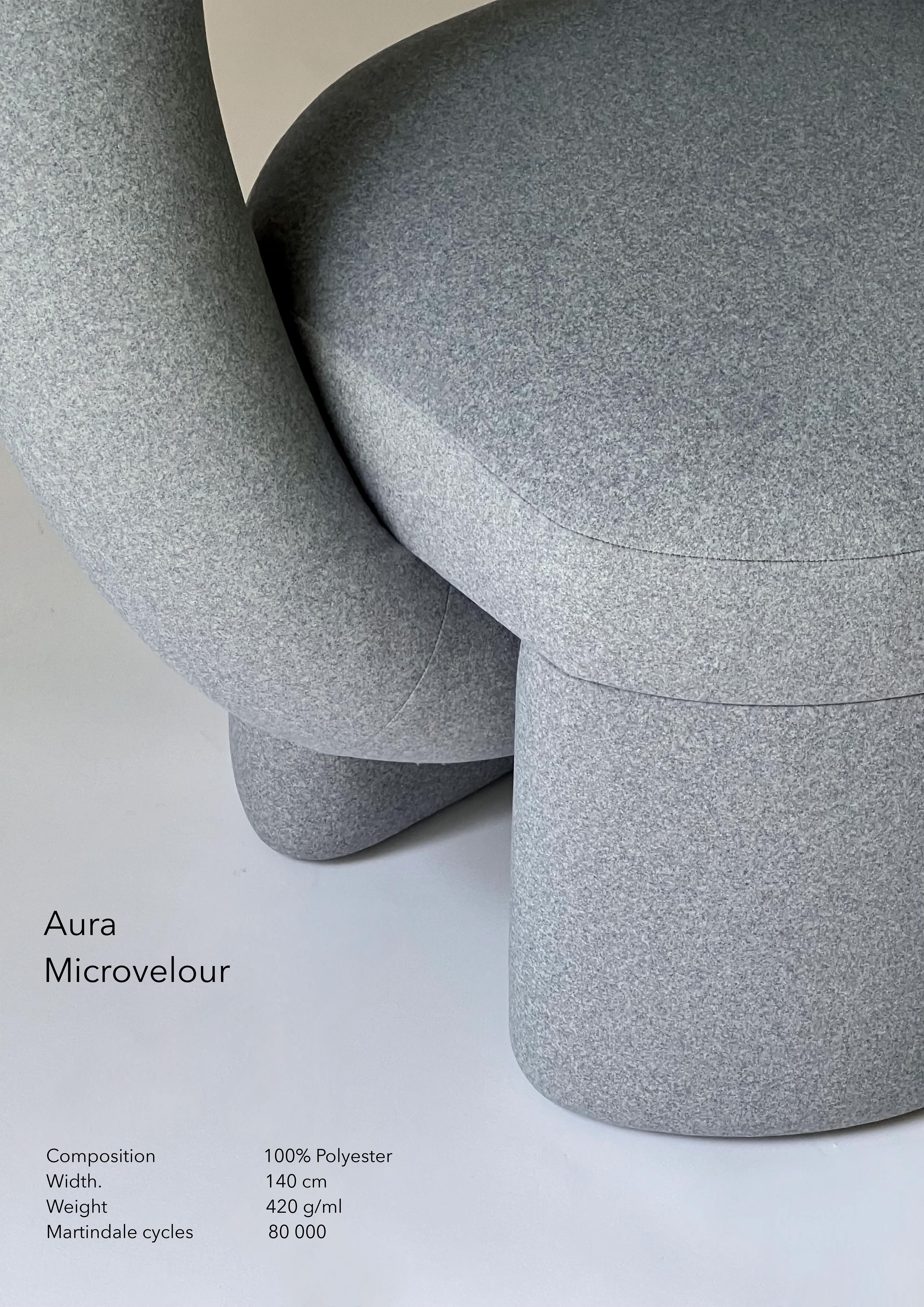 Counter Stool Fox by Woo in Yellow colour by Fabric Aura Microvelour In New Condition For Sale In Kyiv, UA