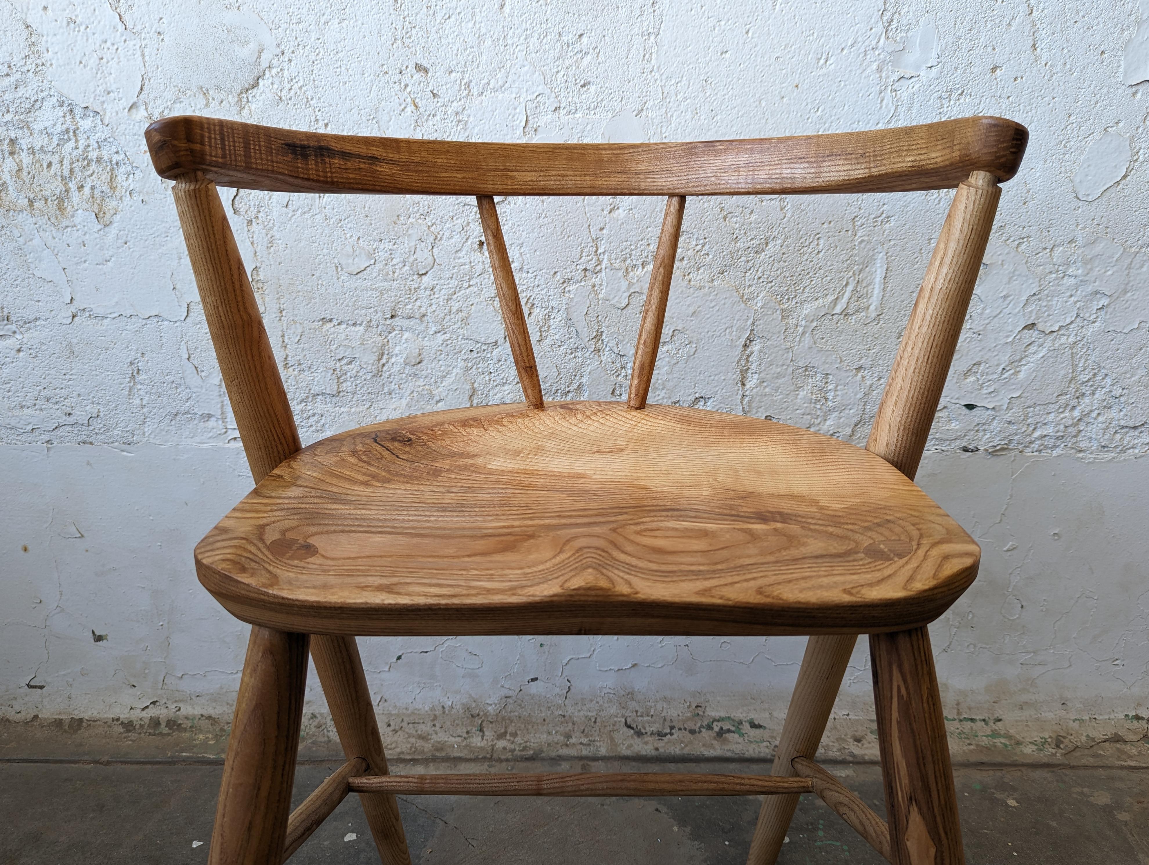 Woodwork Counter Stool in Ash For Sale