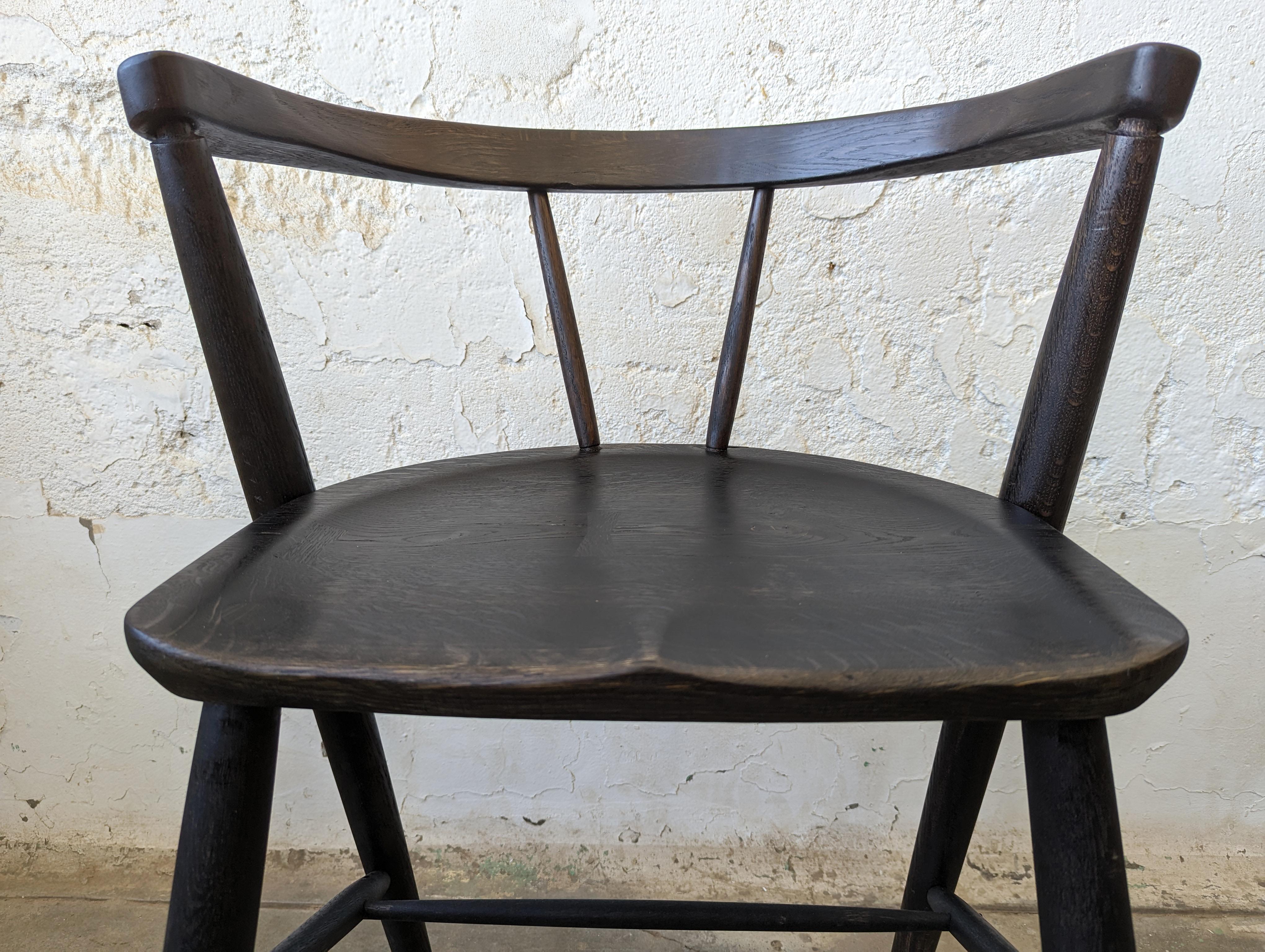 Counter Stool in Blackened Oak In New Condition For Sale In Philadelphia, PA