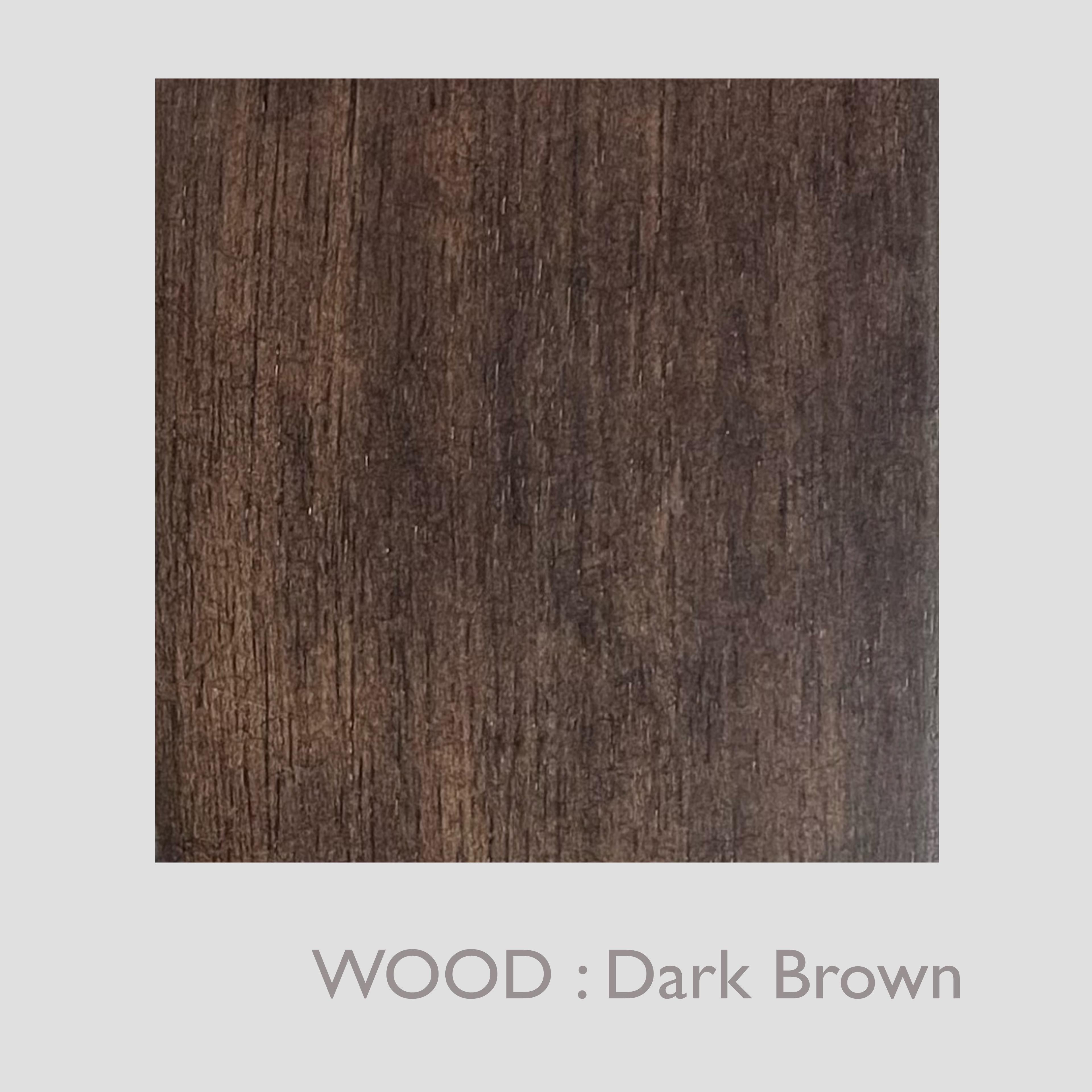 Counter Stool Uçá, Dark Brown Wood (fabric ref : F08) For Sale 4