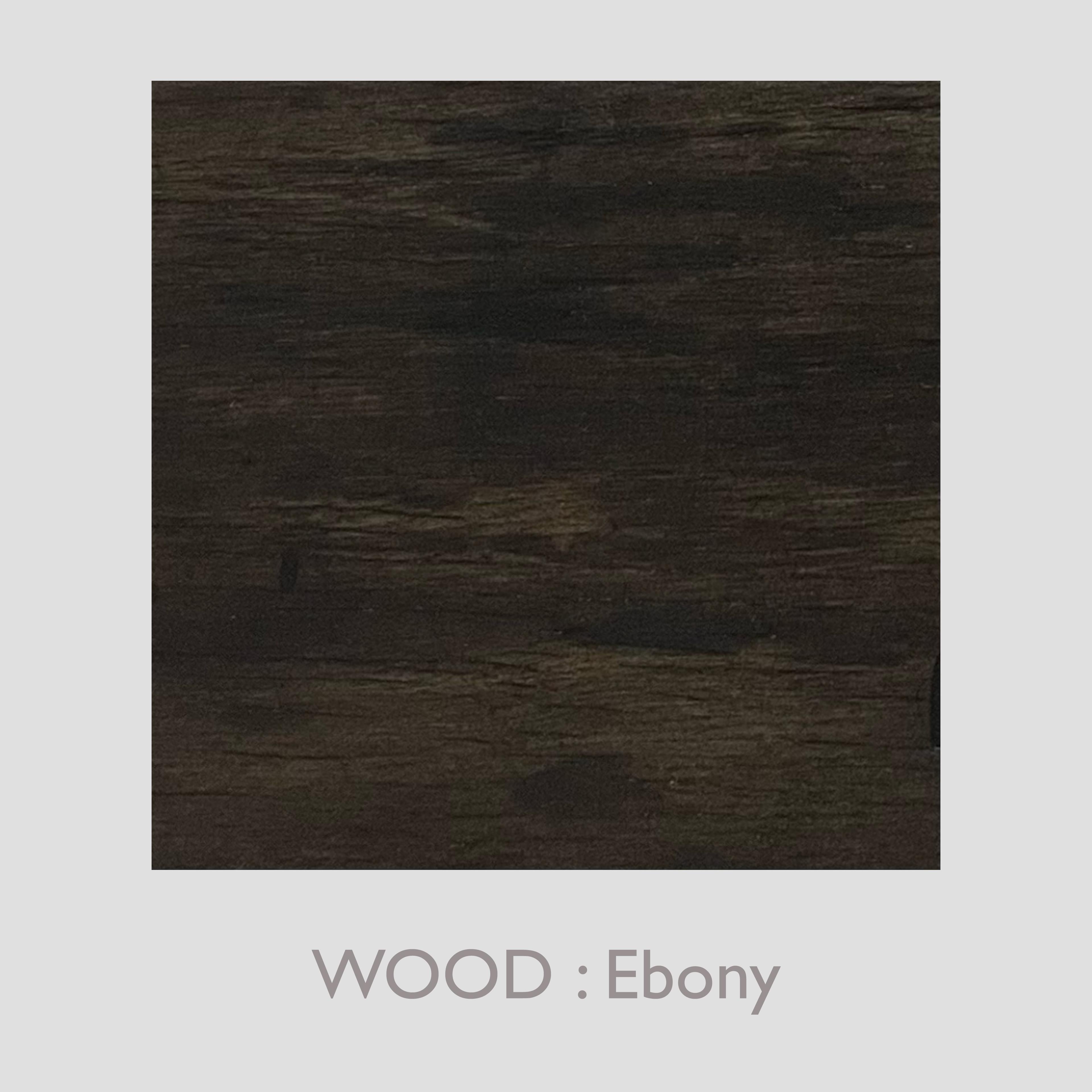 Counter Stool Uçá, Ebony Finish Wood (fabric ref : F07) For Sale 5