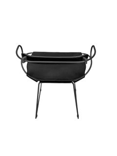 Taburete de barra de cocina contemporáneo con respaldo de acero ahumado negro Piel negra