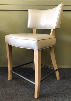 Counter Stools in Tan Leather by A. Rudin