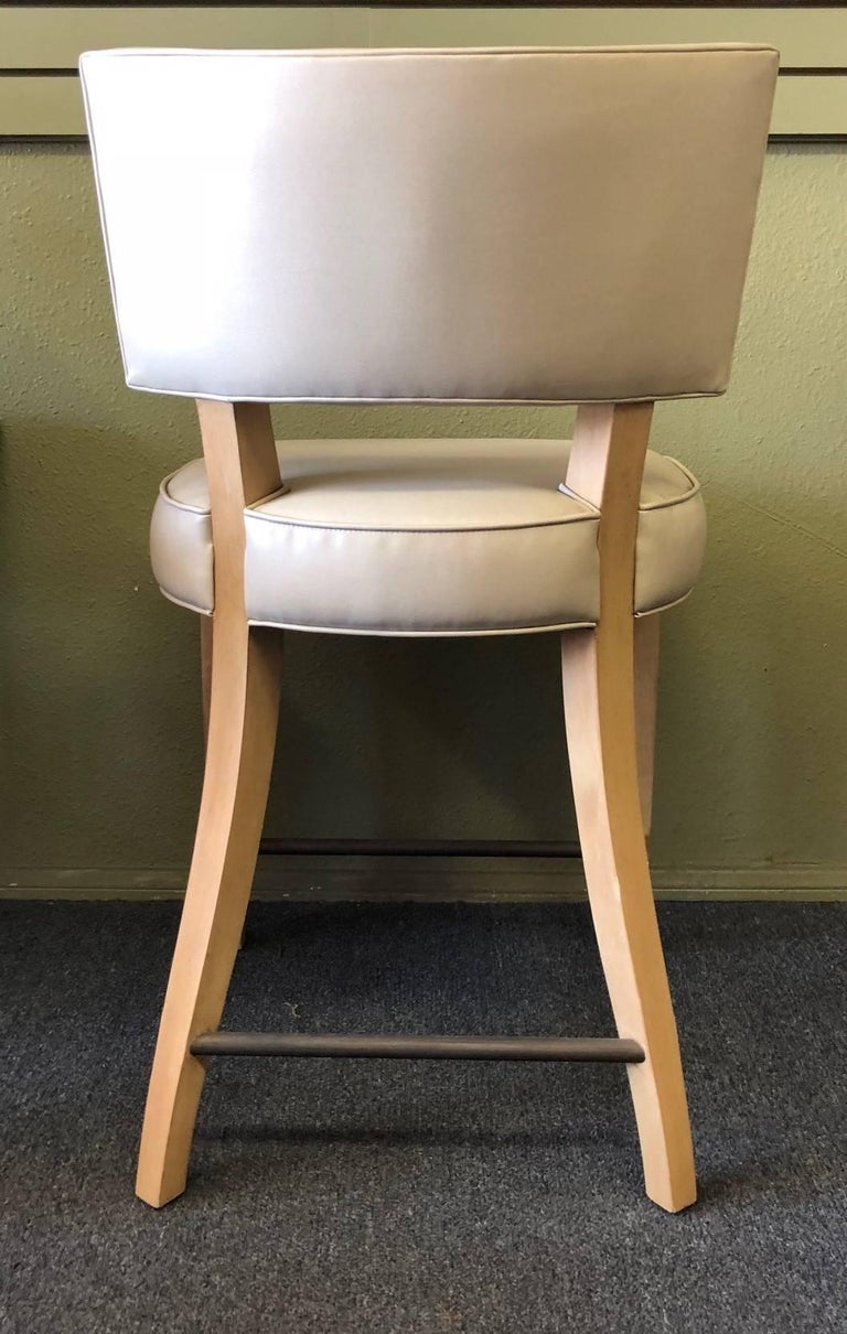 Counter Stools in Tan Leather by A. Rudin at 1stDibs