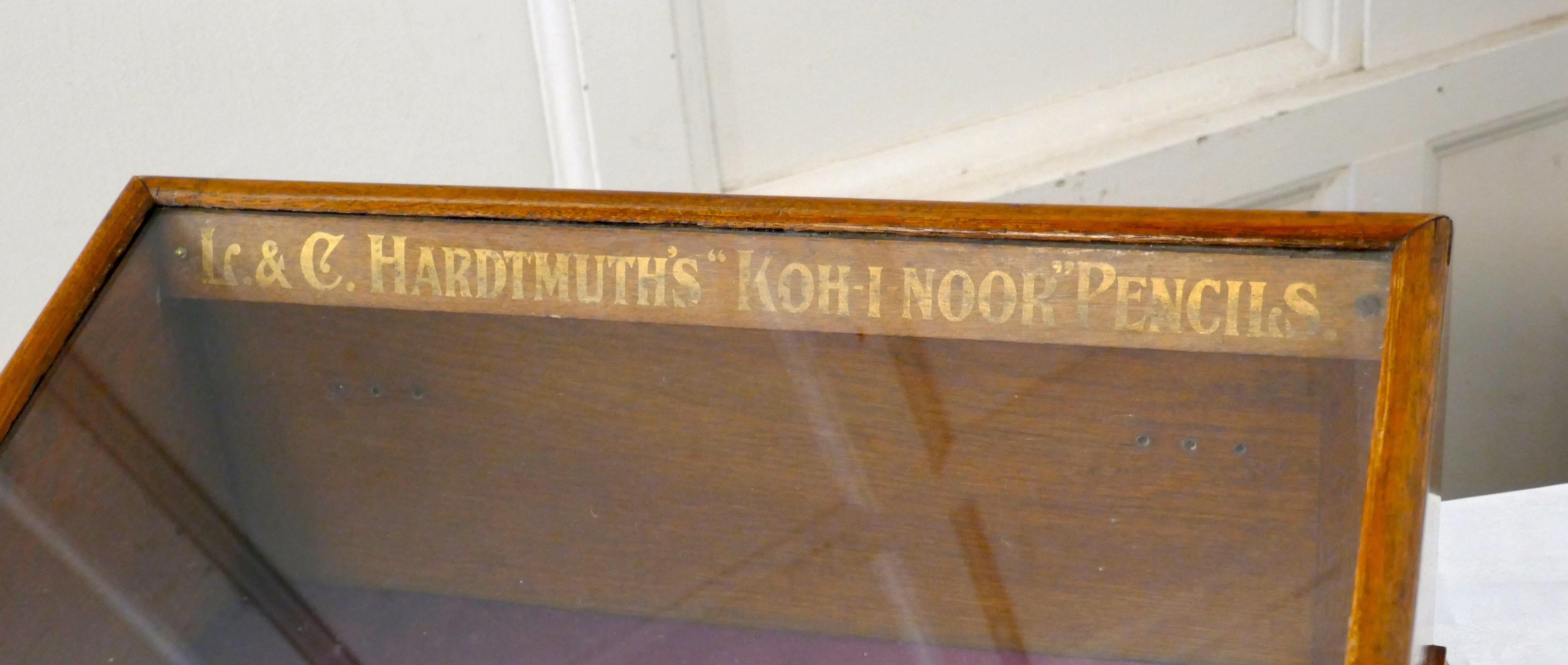 19th Century Counter top Display Cabinet for L & C HARDMUTH’S “KOH-I NOOR” Pencils