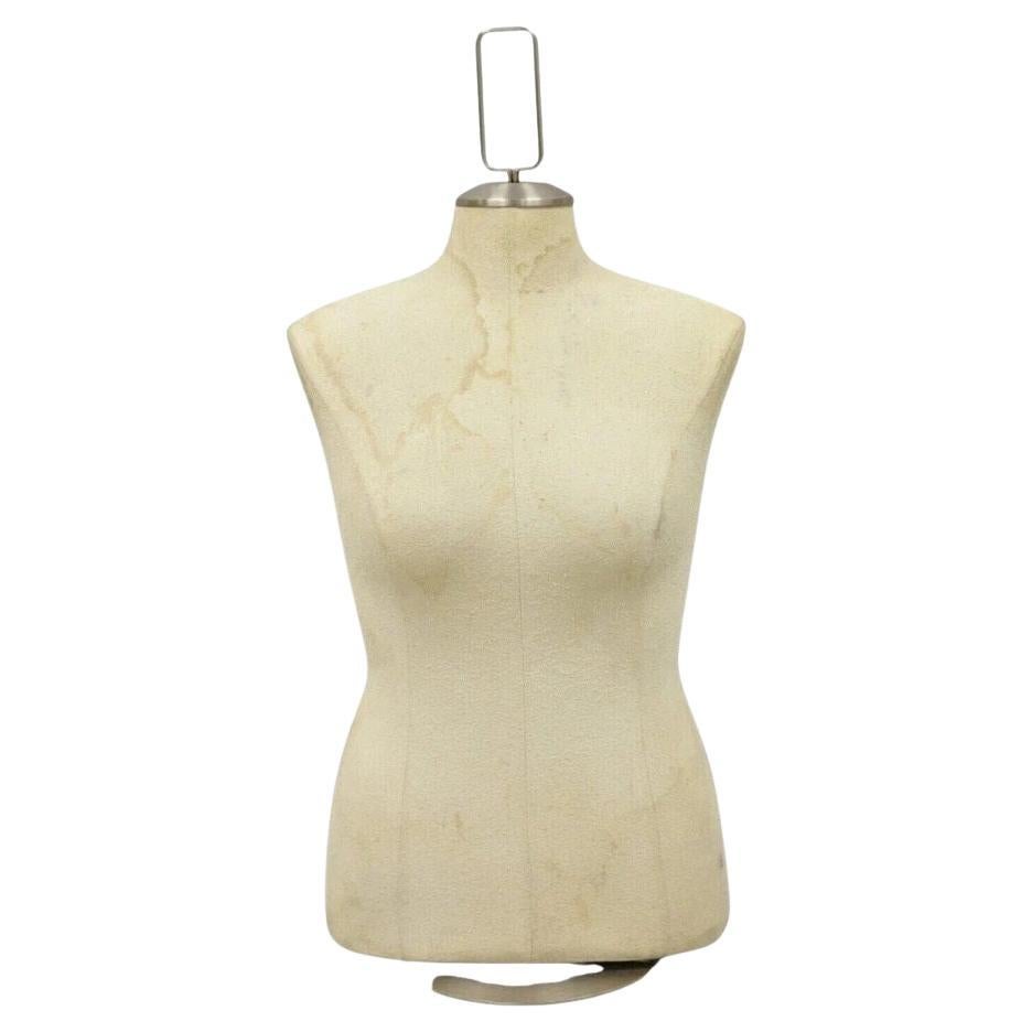 Counter Top Torso Dress Form Mannequin on Revolving Pedestal Base For Sale
