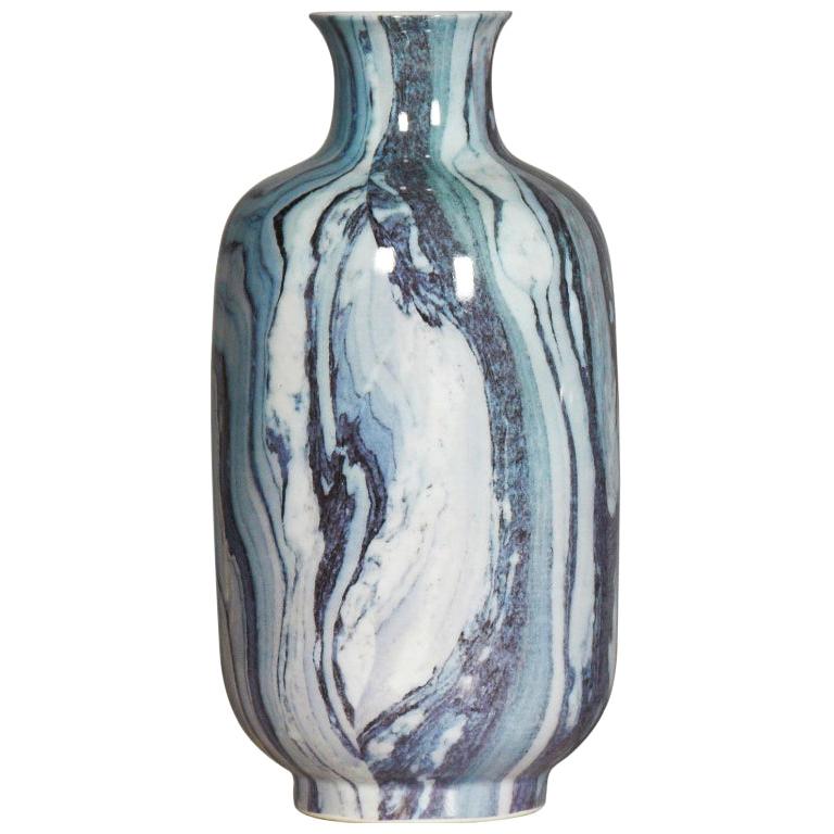 Counter Vase in Blue Ceramic by CuratedKravet