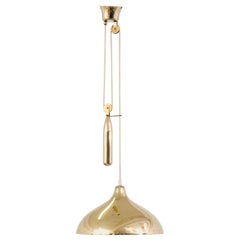 Counter Weight Brass Ceiling Lamp Model AO6 by Itsu, Finland, 1950s
