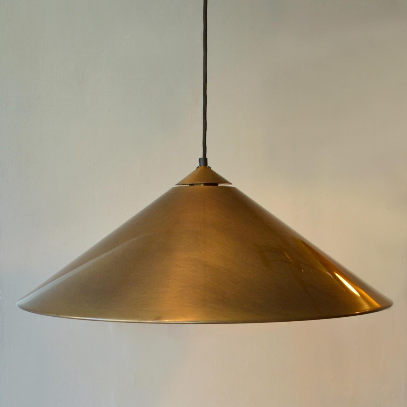 Mid-Century Modern Counterbalance Brass Pendant 'Keos' Elongated Side Weight by Florian Schulz