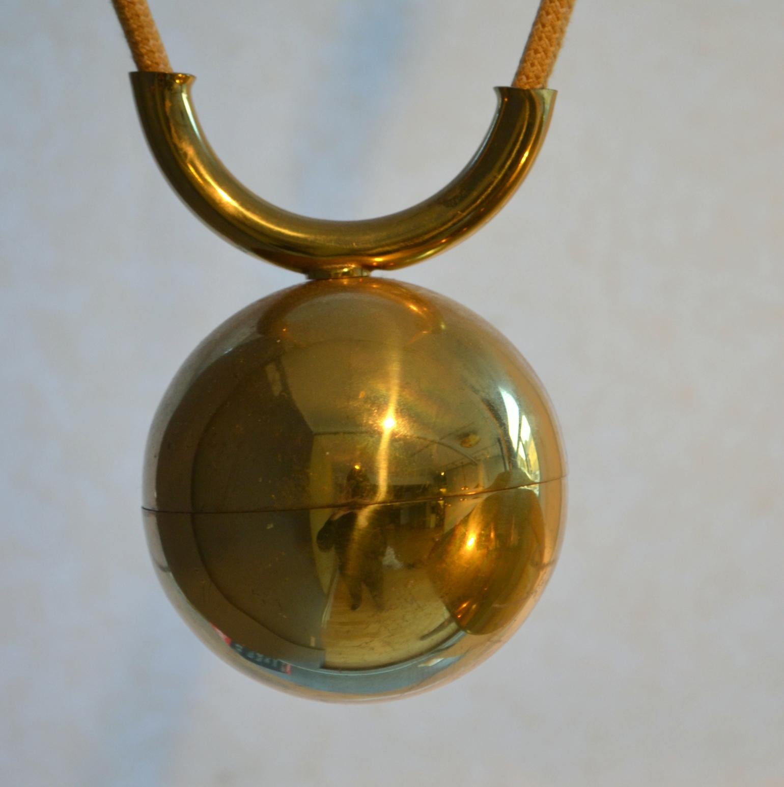 Counterbalance Brass Pendant 'Keos' with Side Weight by Florian Schulz 2