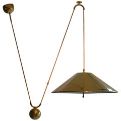 Counterbalance Brass Pendant 'Keos' with Side Weight by Florian Schulz