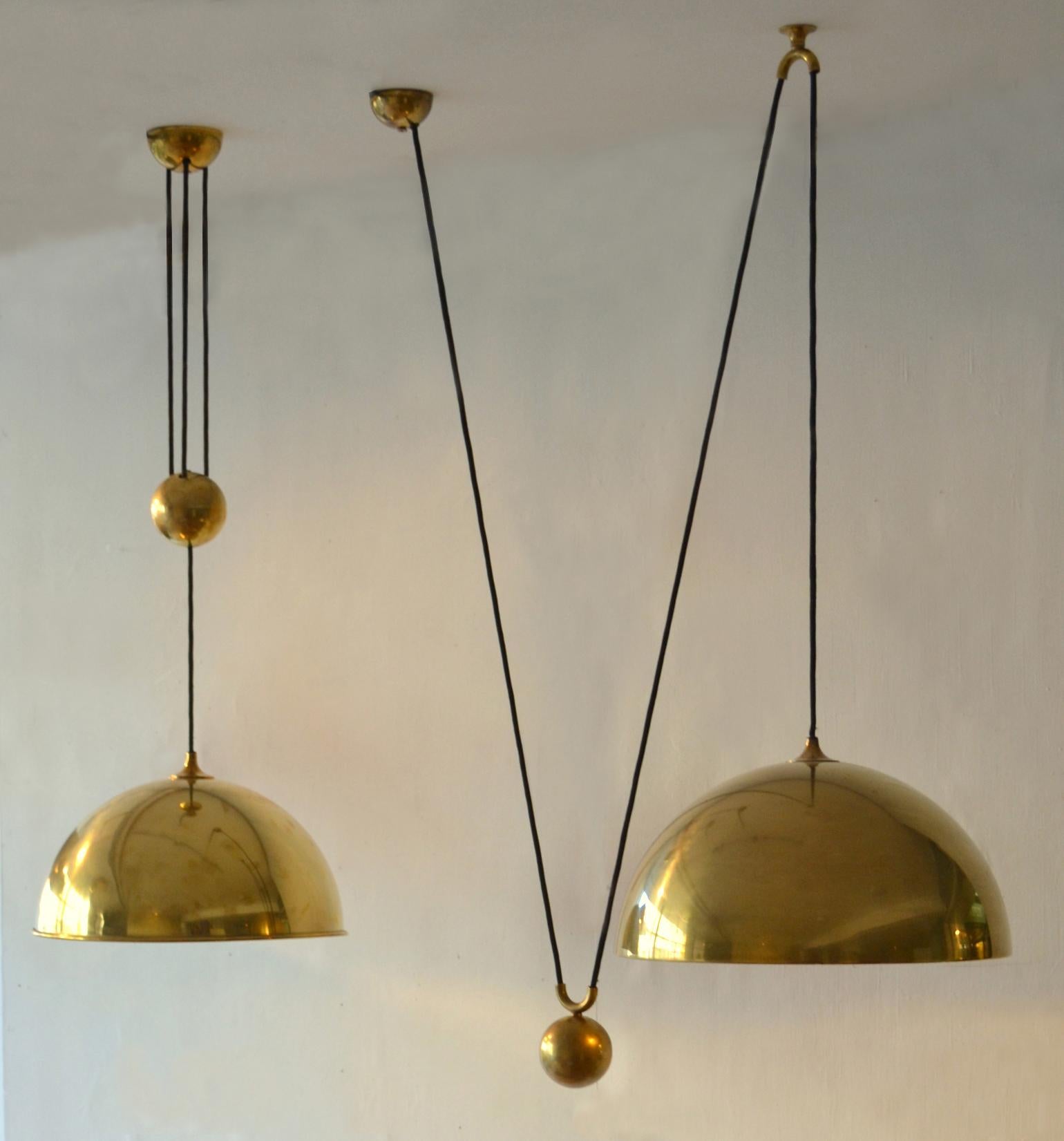 German Counterbalance Brass Pendant 'Posa' Side Weight by Florian Schulz