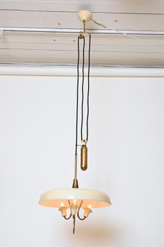 Counterbalance Pendant Light, Italy, circa 1950