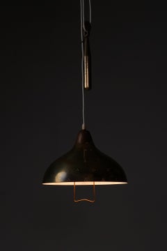 Counterweight Brass Pendant by Itsu Oy, 1950s