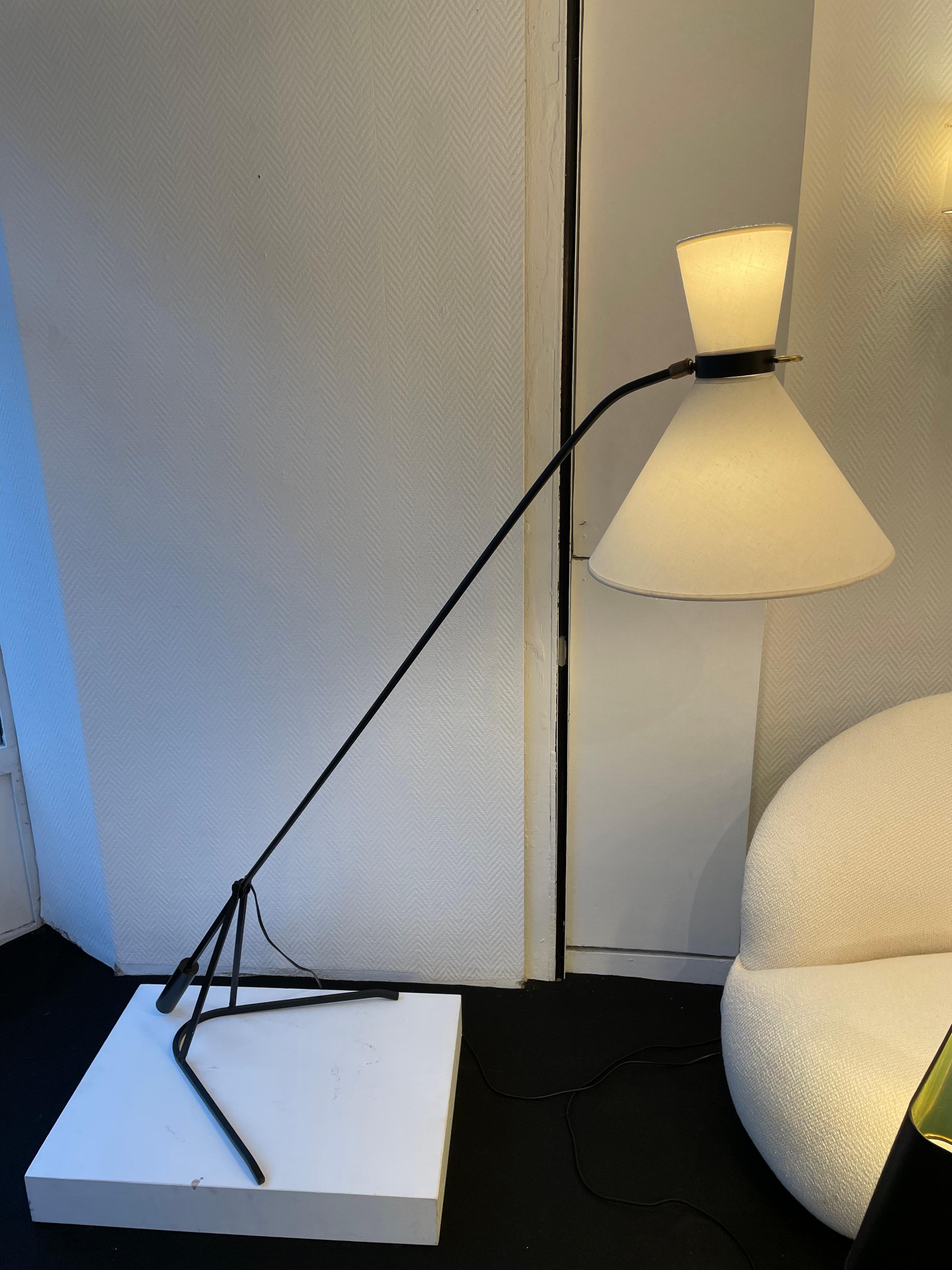 Mid-Century Modern  Counterweight Floor Lamp by Arlus For Sale