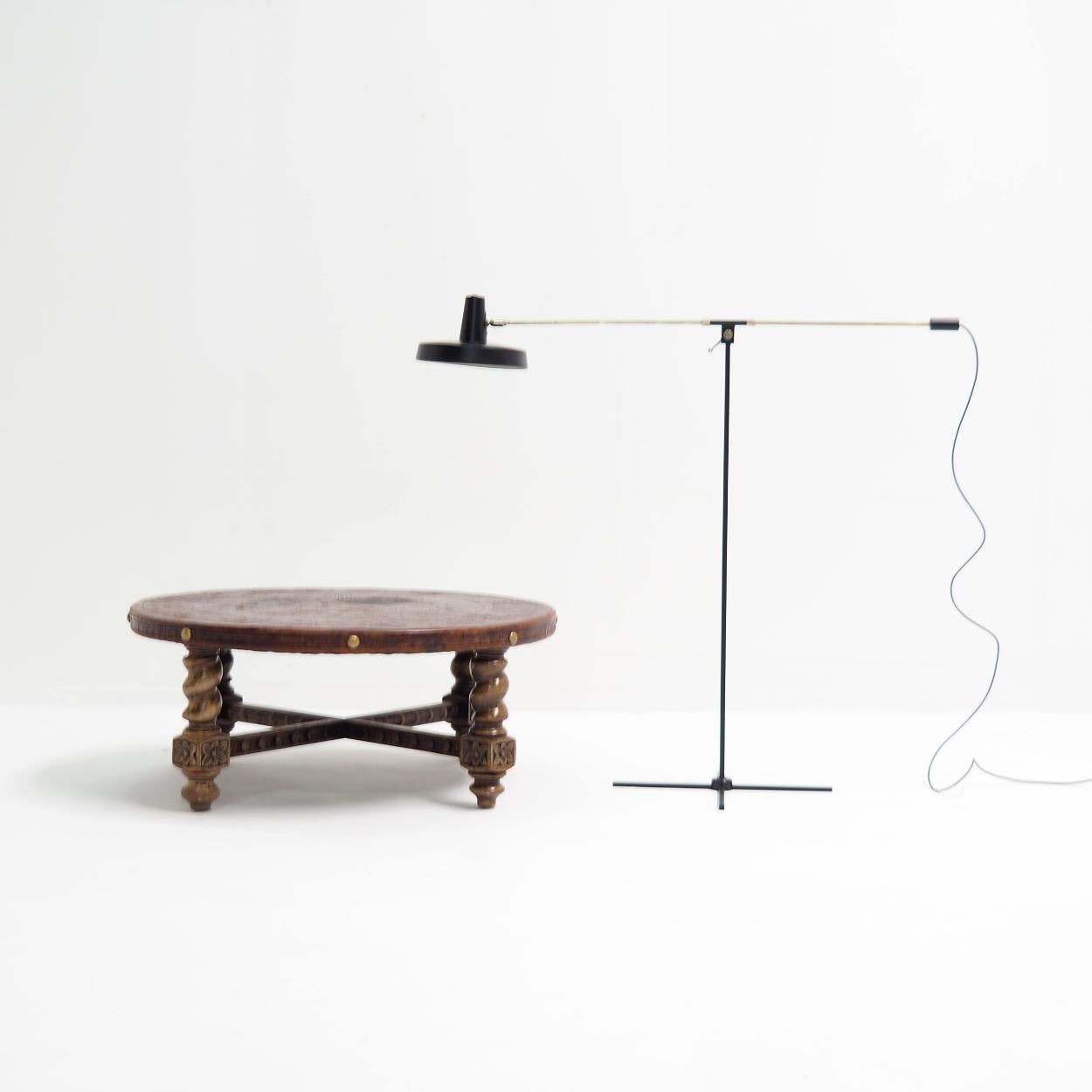 Mid-Century Modern Counterweight Floor Lamp Produced by Boulanger, Belgium For Sale
