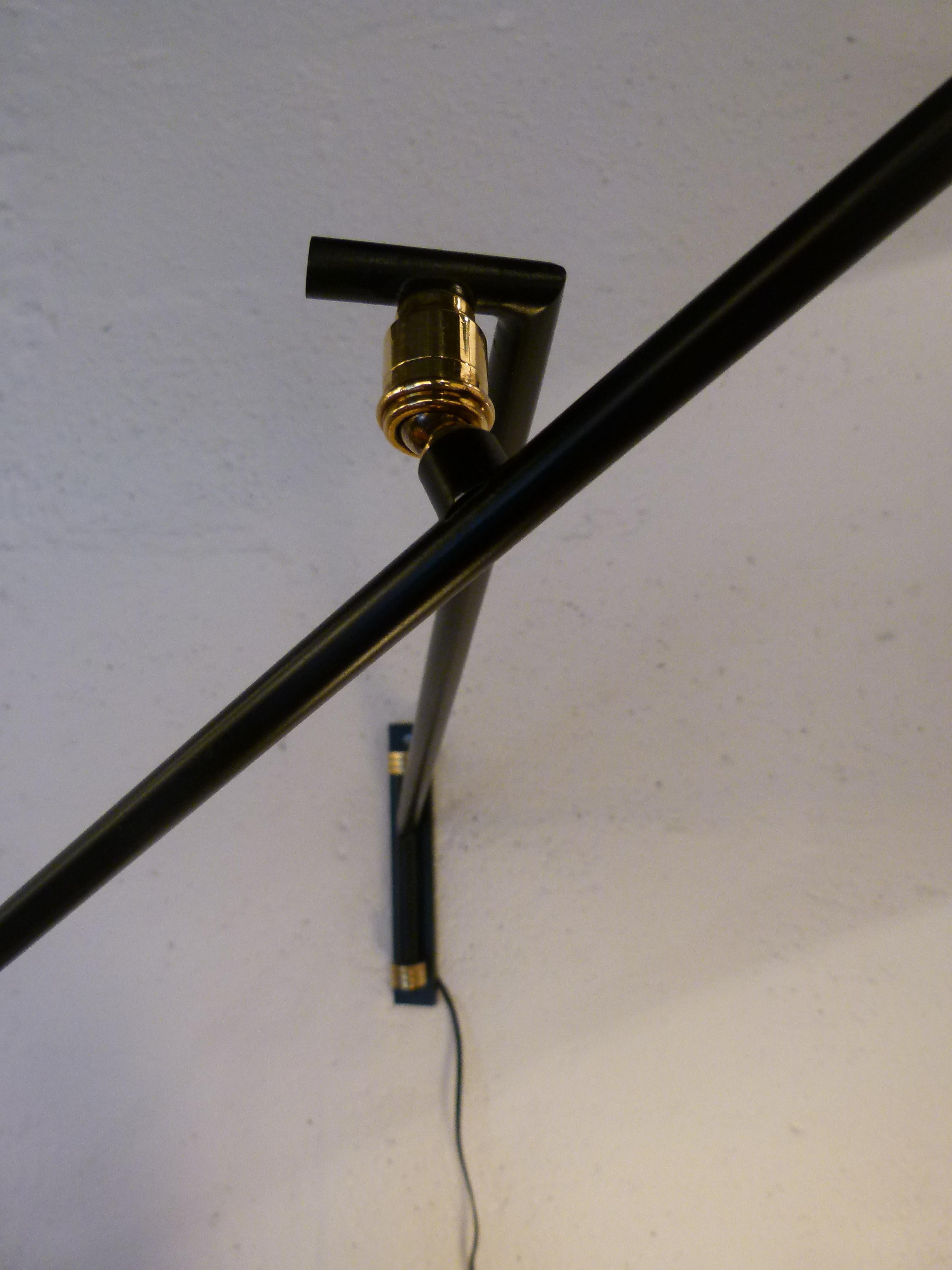 20th Century Counterweight sconces, R. Lunel circa 1950 For Sale