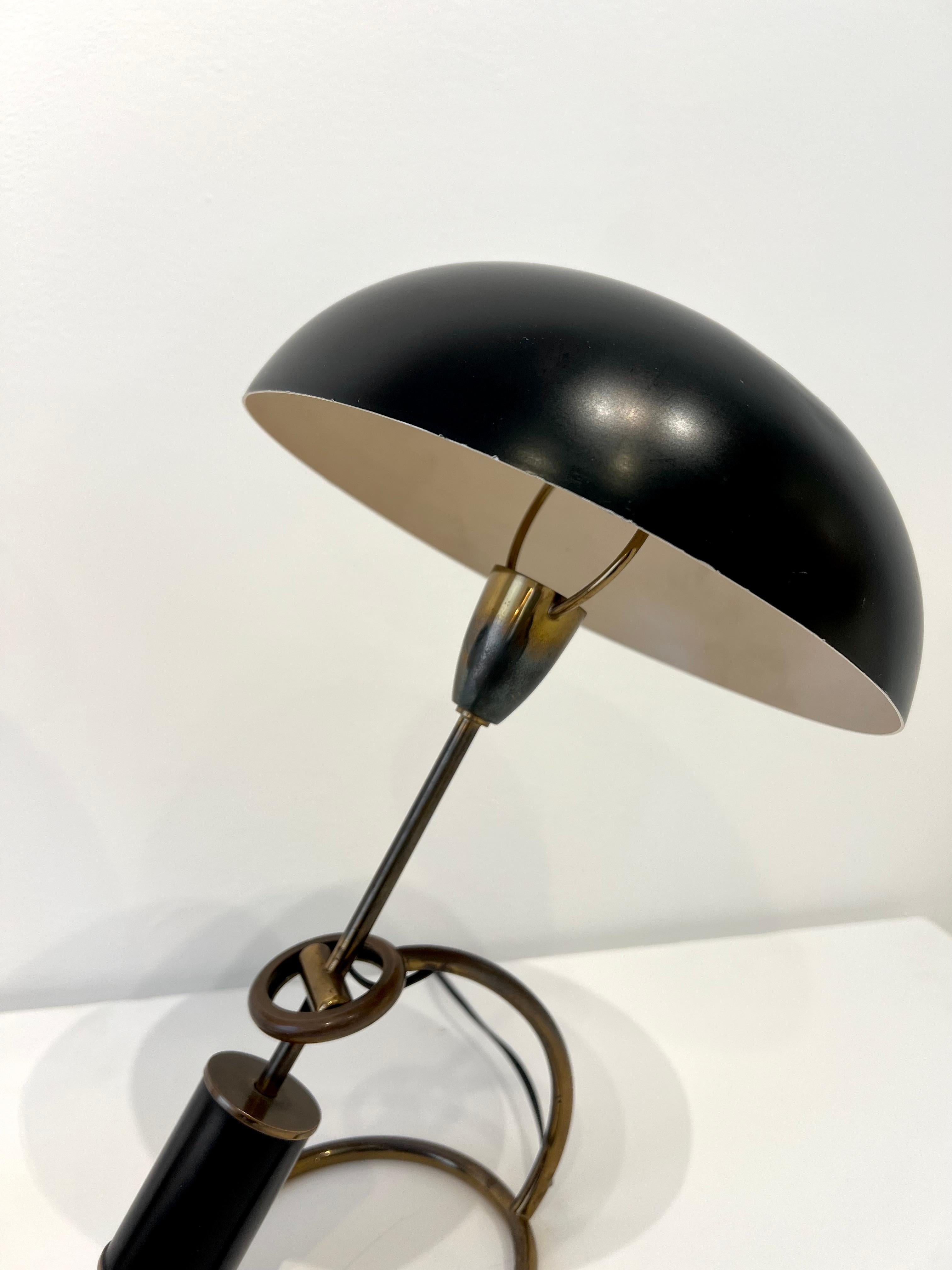 Lámpara de sobremesa de latón Scrittoio de Angelo Lelli para Arredoluce en venta 3