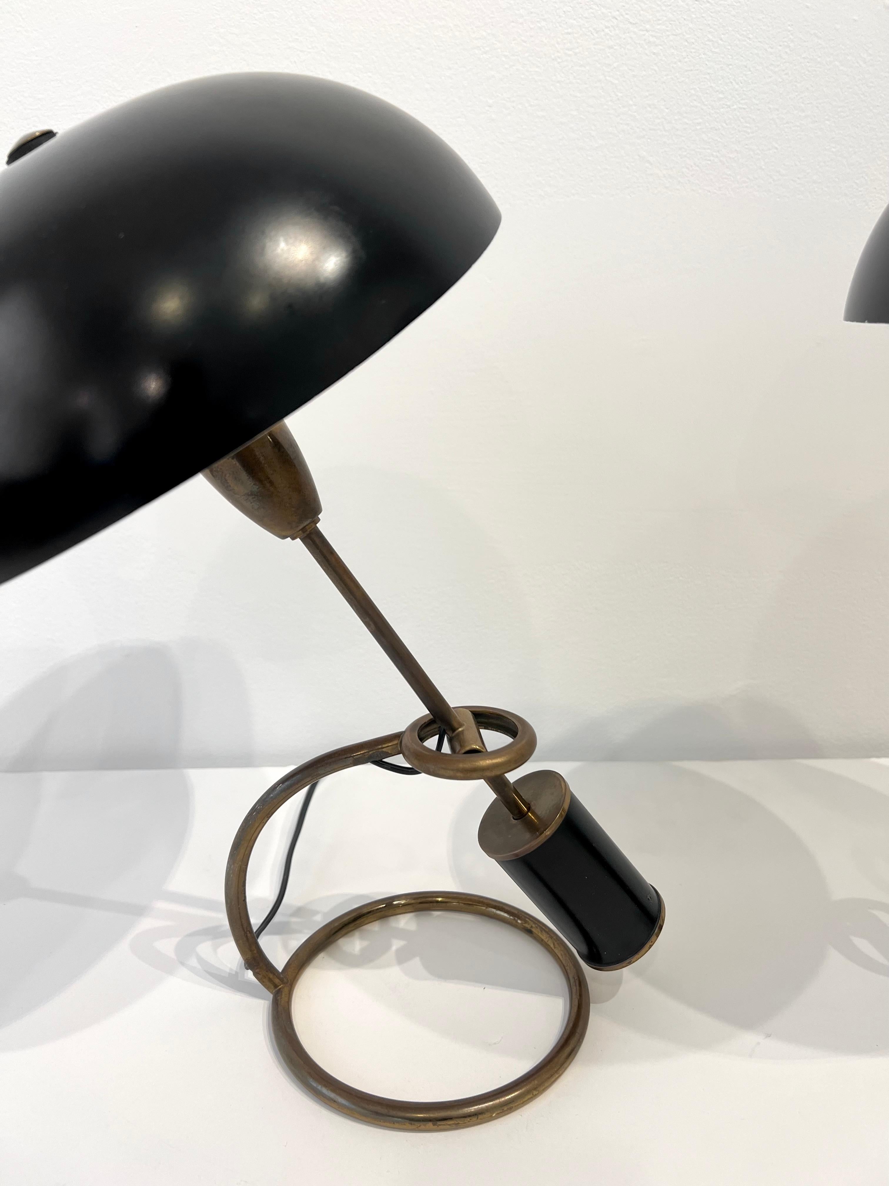Lámpara de sobremesa de latón Scrittoio de Angelo Lelli para Arredoluce en venta 4