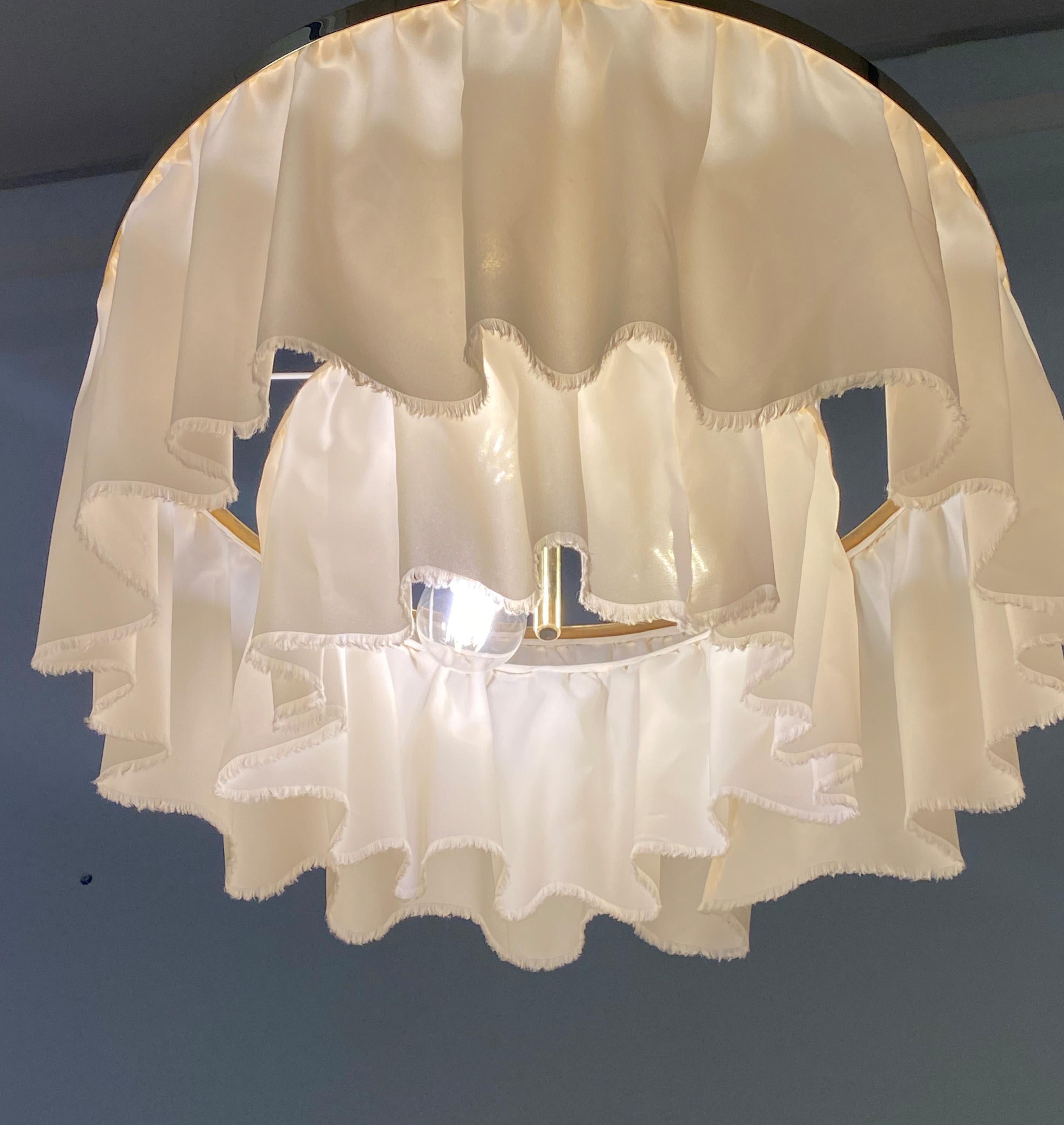 Counterweight Silk Pendant Lamp by J.T. Kalmar Designed by Adolf Loos For Sale 5