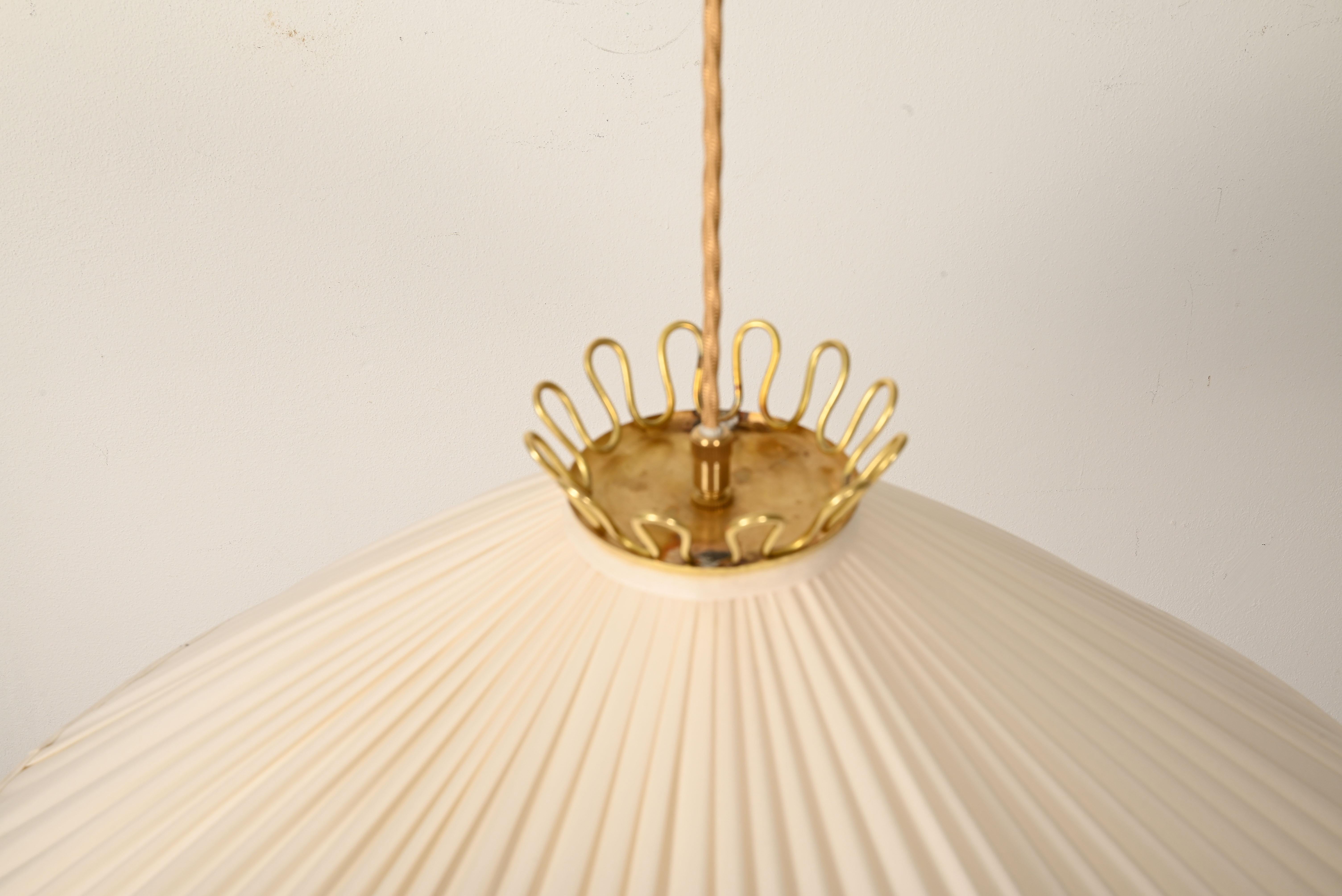 Counterweight Silk Pendant Light Attributed to Josef Frank 4