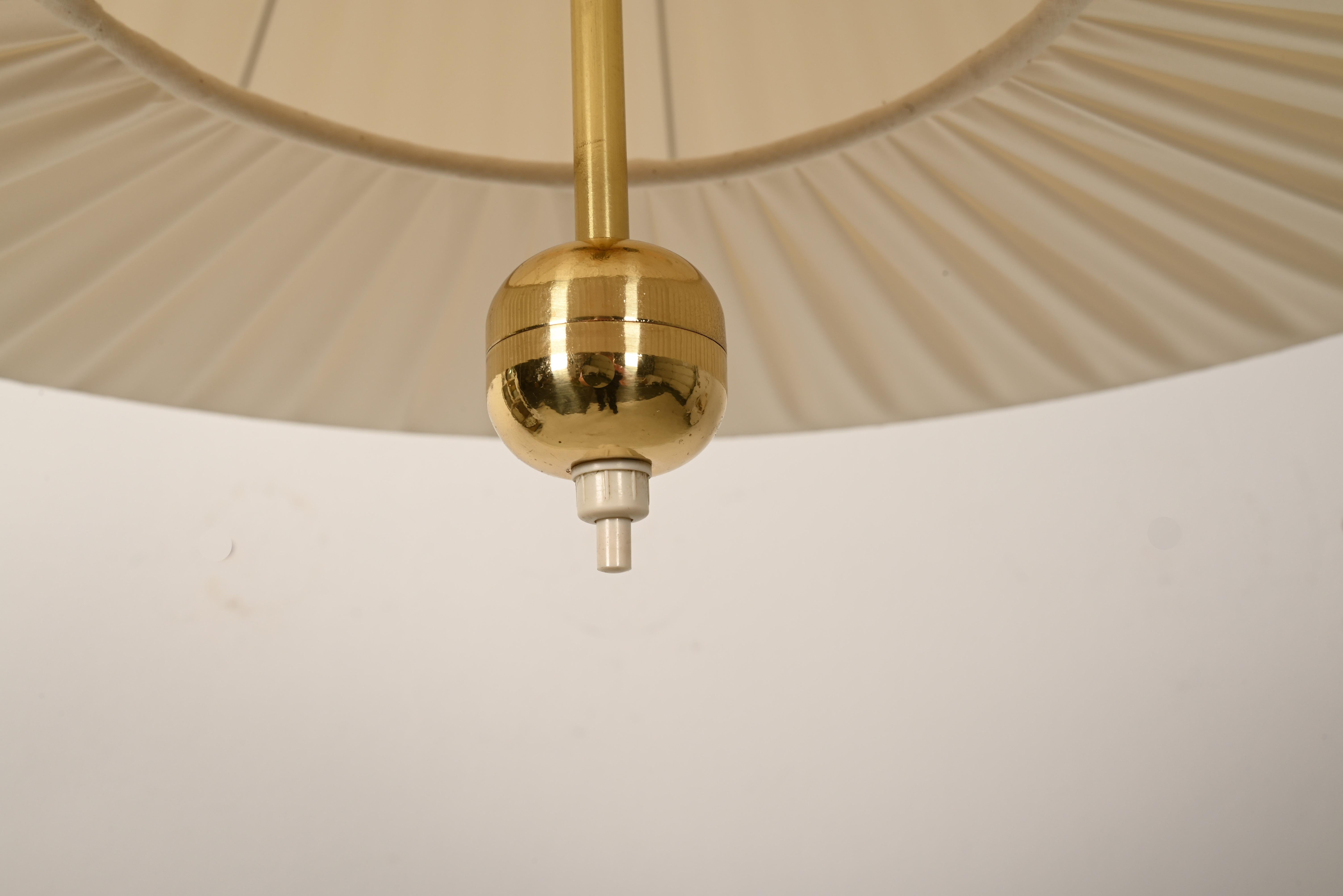 Counterweight Silk Pendant Light Attributed to Josef Frank 5