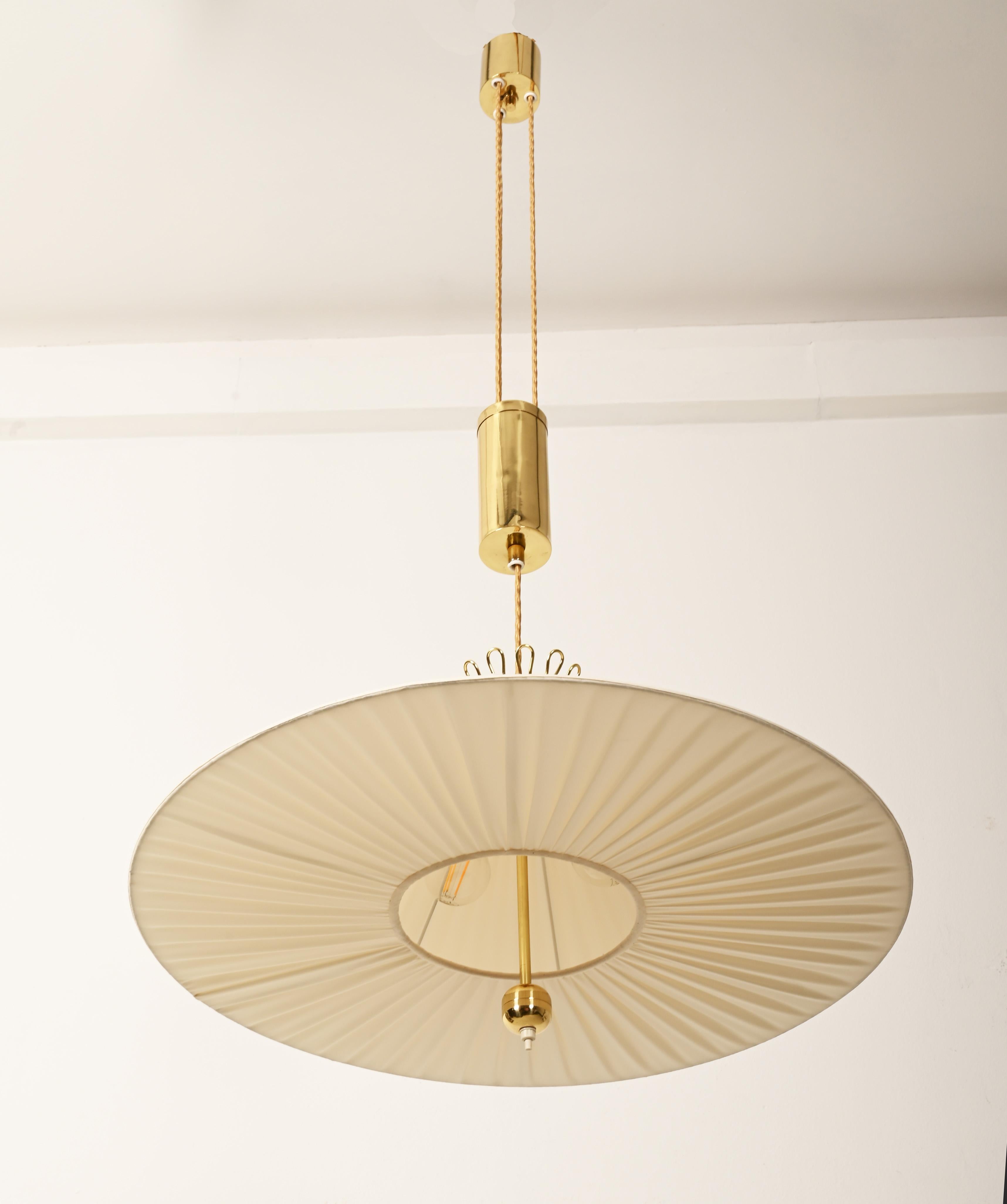Counterweight Silk Pendant Light Attributed to Josef Frank 7