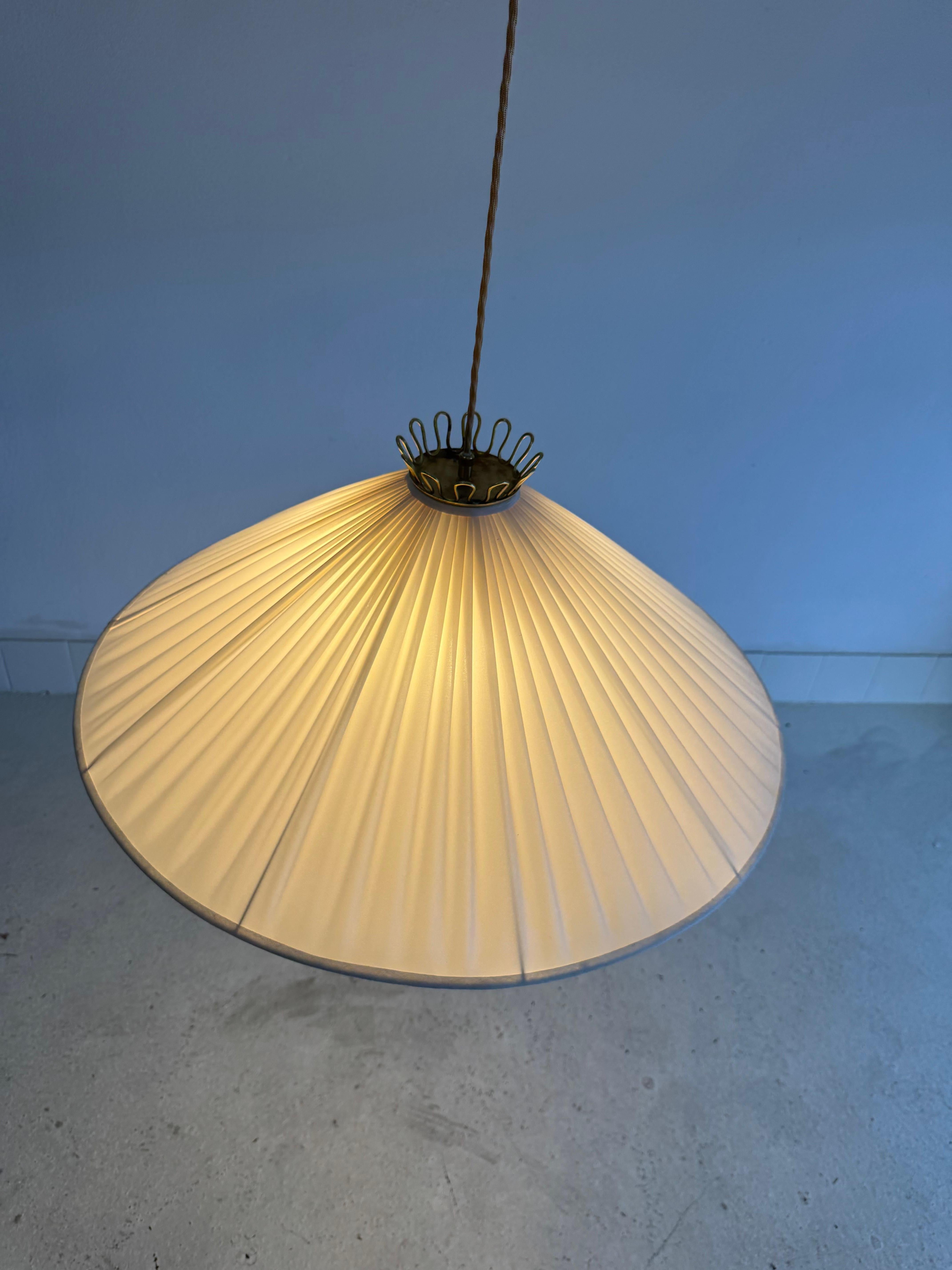 Counterweight Silk Pendant Light Attributed to Josef Frank 10