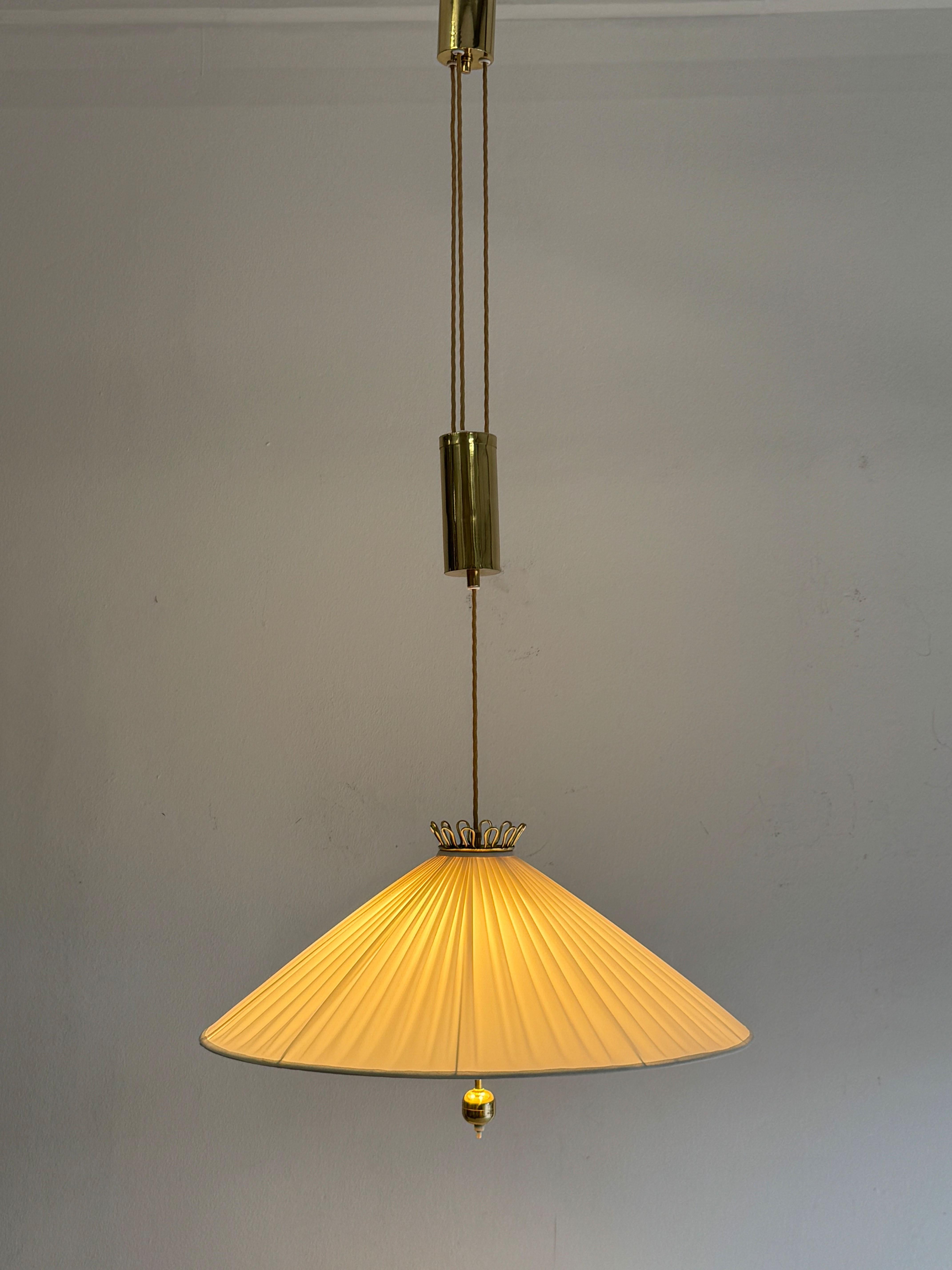 Counterweight Silk Pendant Light Attributed to Josef Frank 11