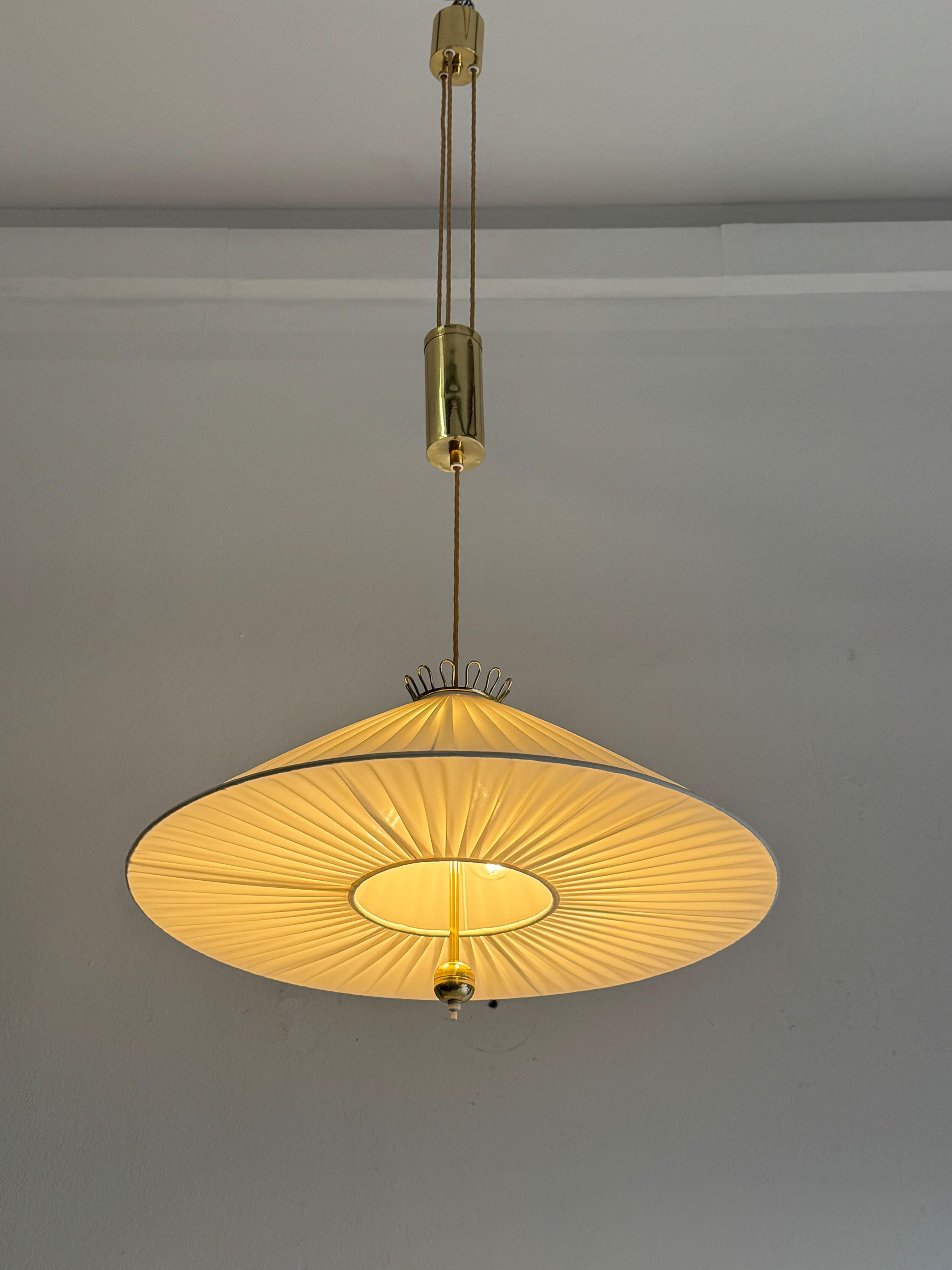 Counterweight Silk Pendant Light Attributed to Josef Frank 12