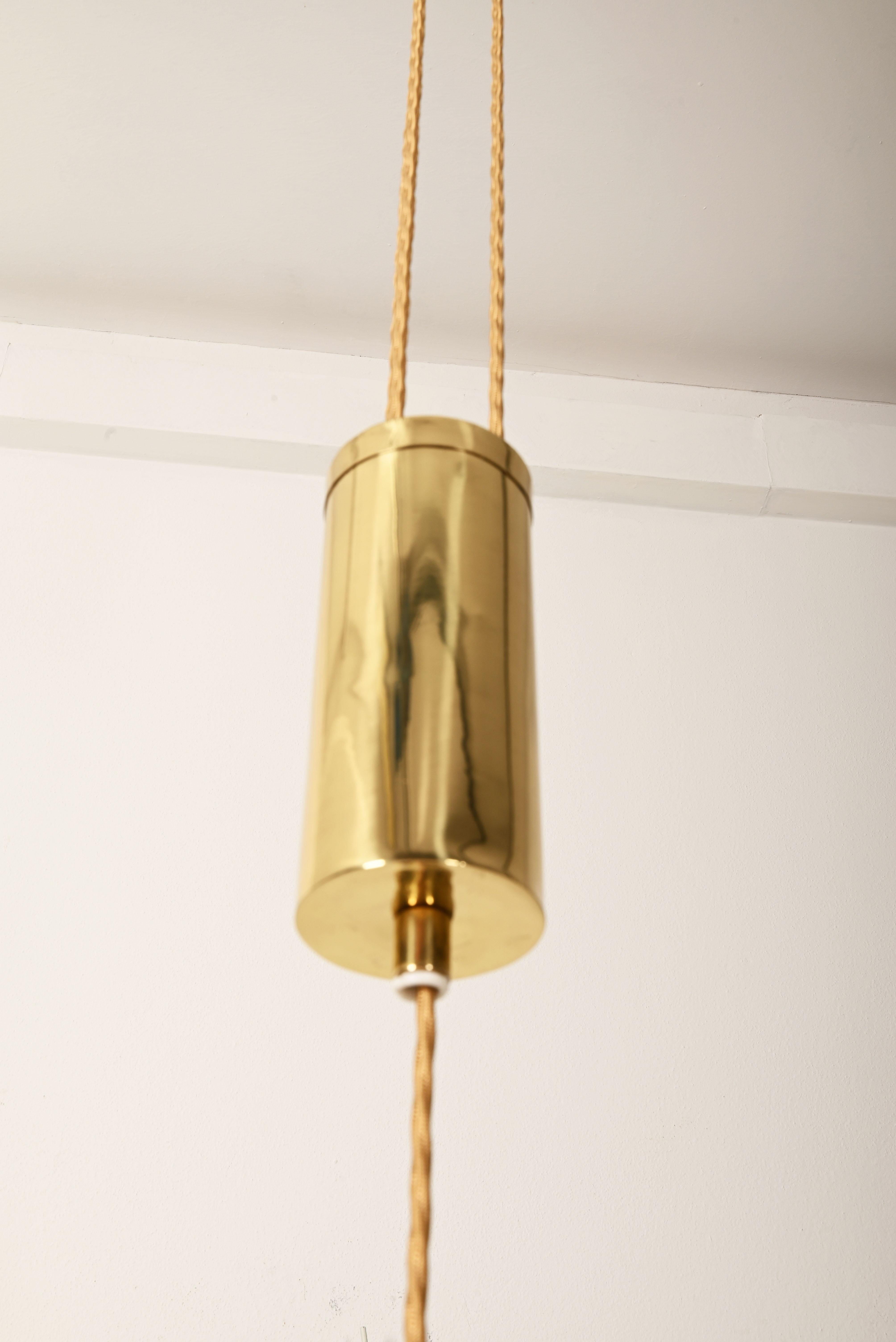 Counterweight Silk Pendant Light Attributed to Josef Frank 1