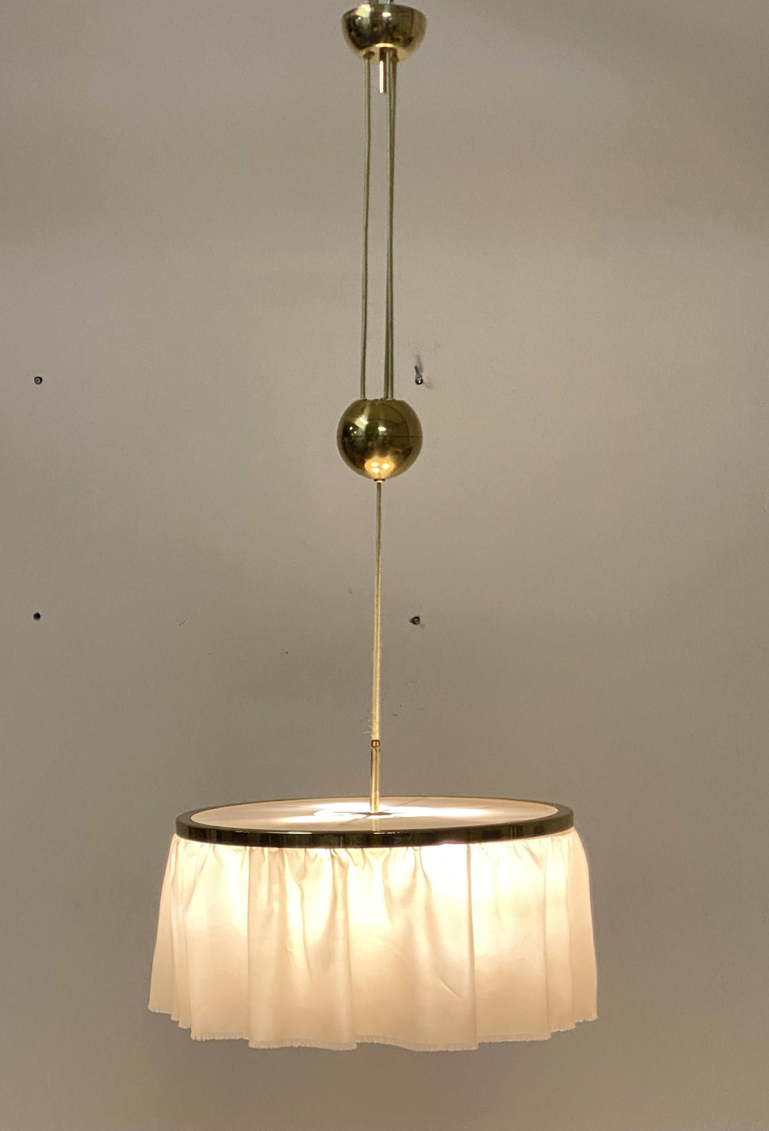 Counterweight Silk Pendant Light by J.T. Kalmar Designed by Adolf Loos 8