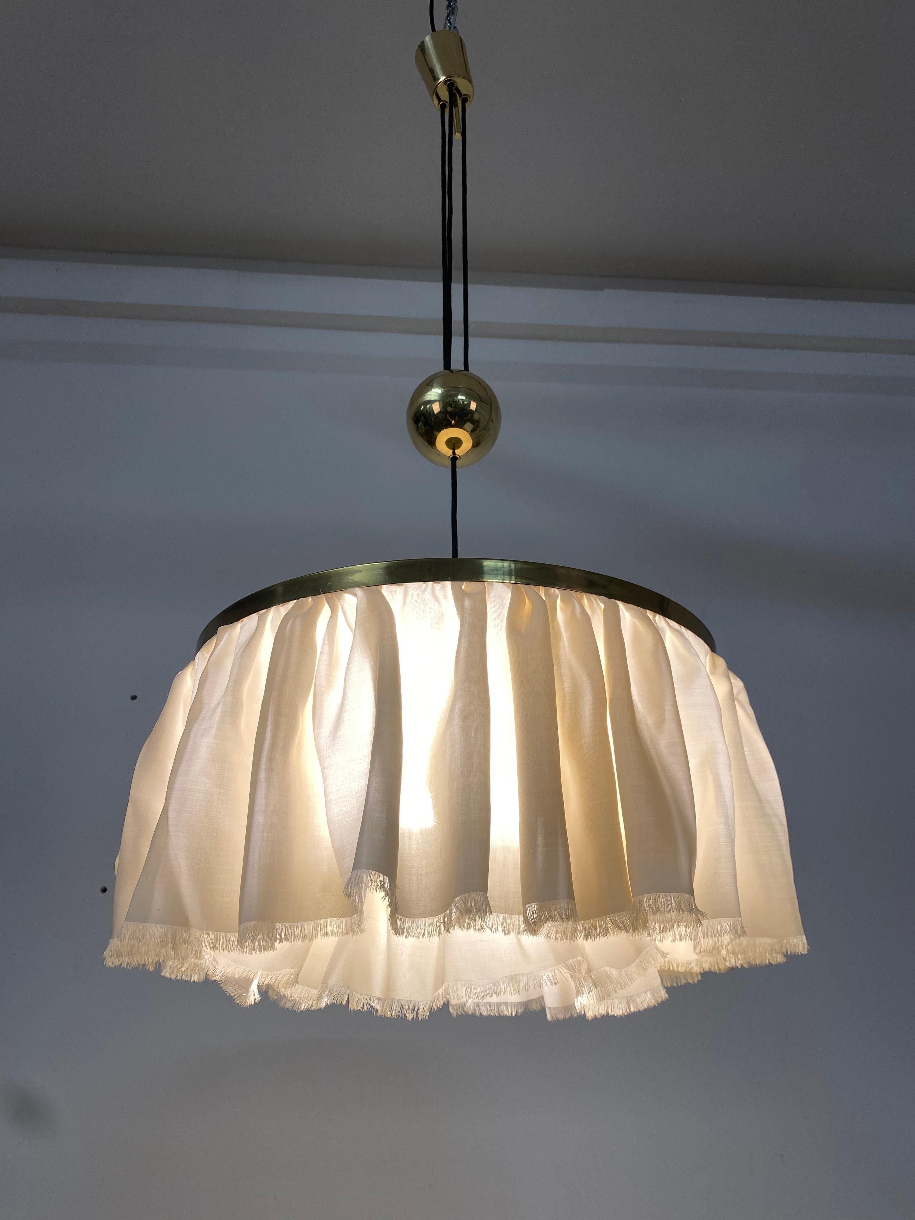 Counterweight Silk Pendant Light by J.T. Kalmar Designed by Adolf Loos For Sale 8