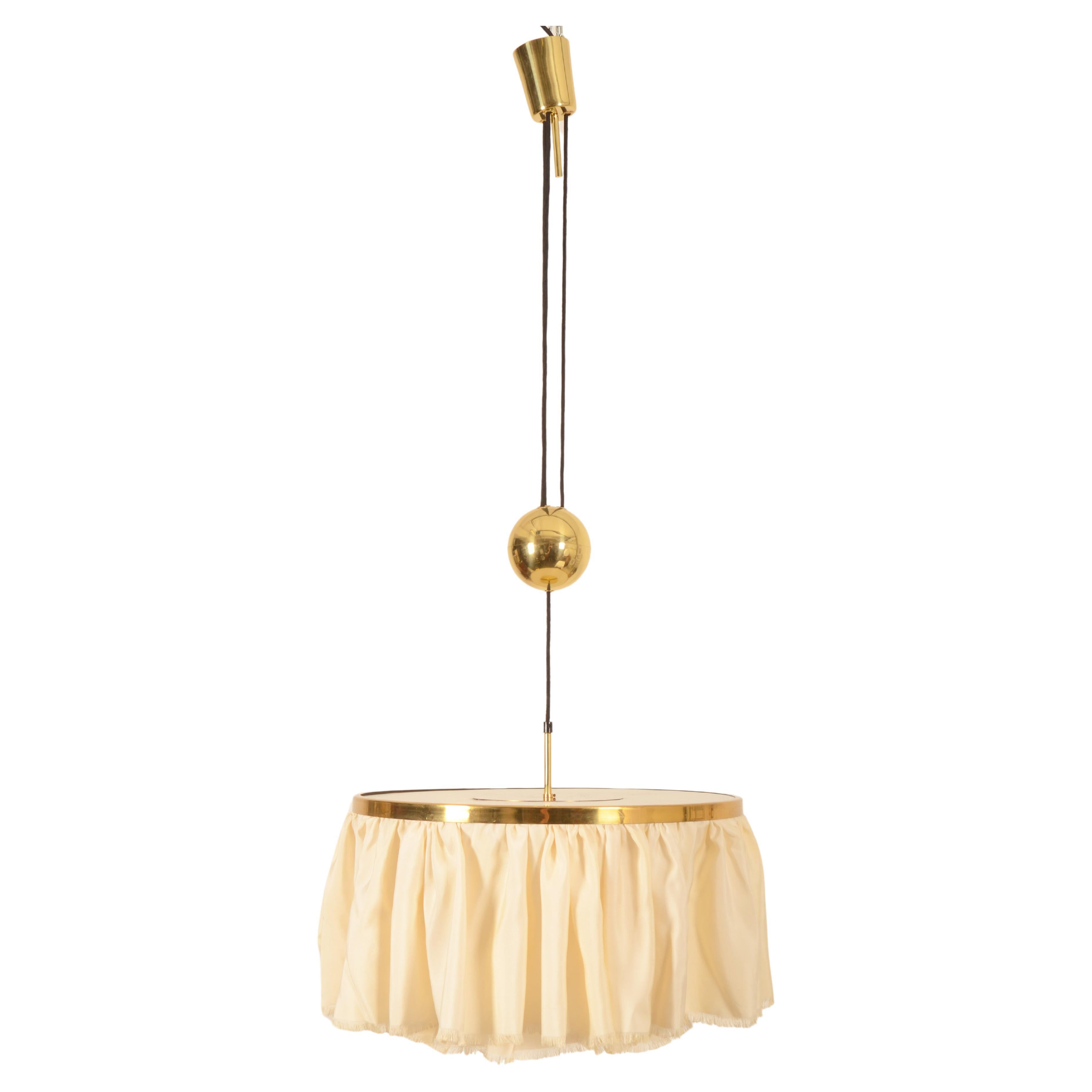 Lampe à suspension à contrepoids en soie de J.T. Kalmar Conçu par Adolf Loos