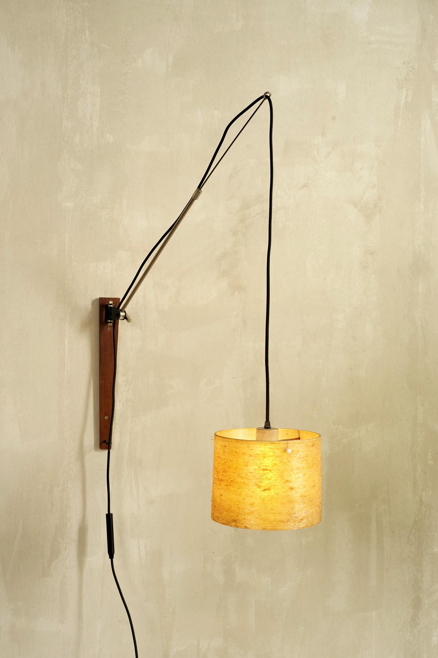 Mid-20th Century Counterweight Wall Lamp, Sweden, 1960 For Sale