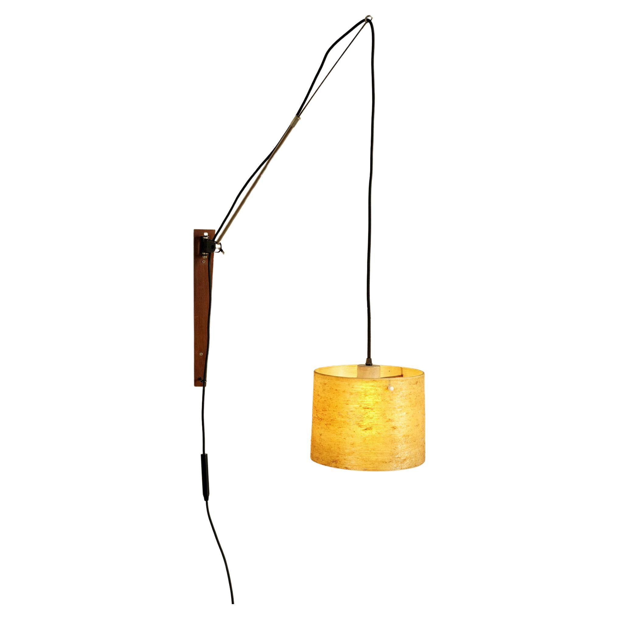 Counterweight Wall Lamp, Sweden, 1960 For Sale
