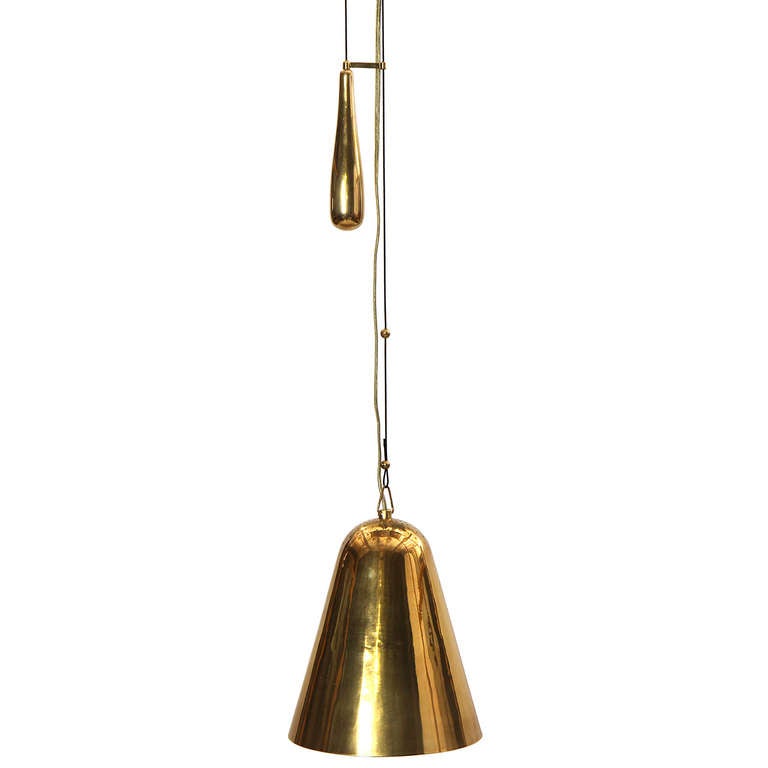 Counterweighted Pendant by Paavo Tynell for Taito Oy In Good Condition In Sagaponack, NY