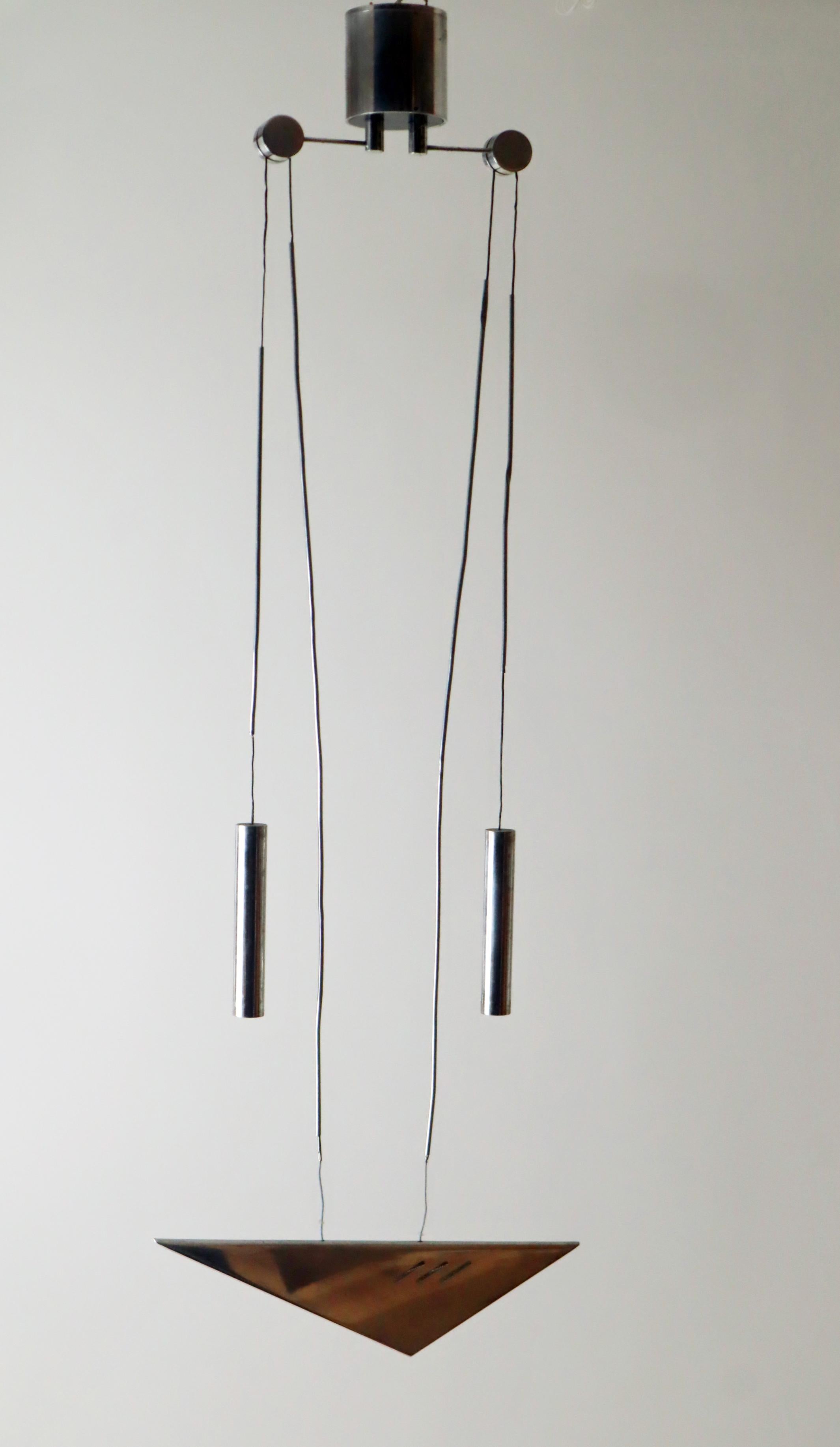 Counterweihgt Pendant made of Aluminium from the 1980s For Sale 7