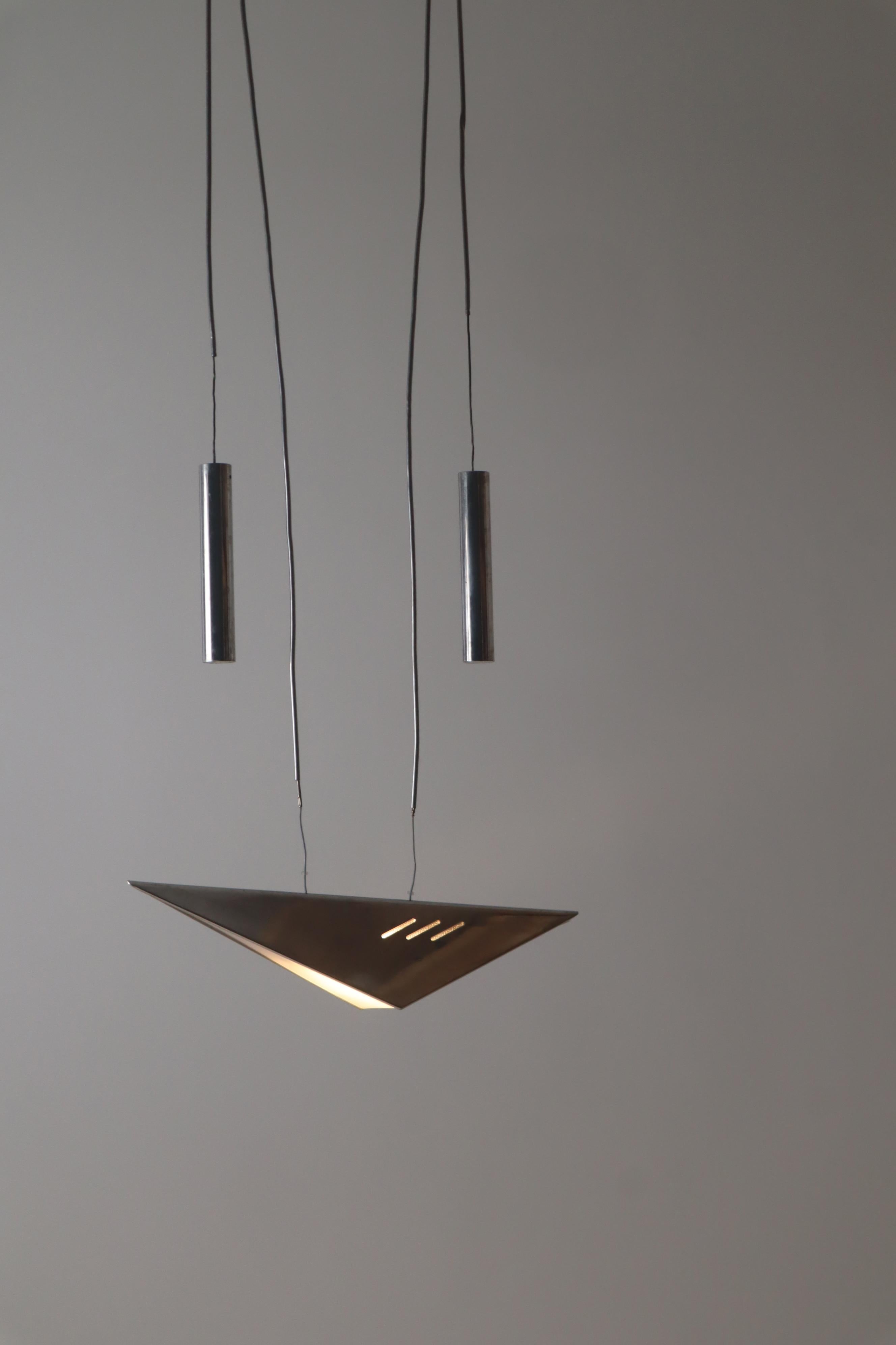 Minimalist Counterweihgt Pendant made of Aluminium from the 1980s For Sale