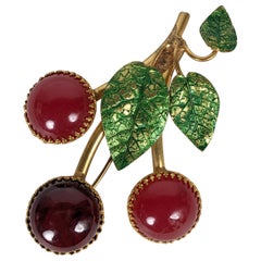 Countess Cis Bakelite Cherry Brooch