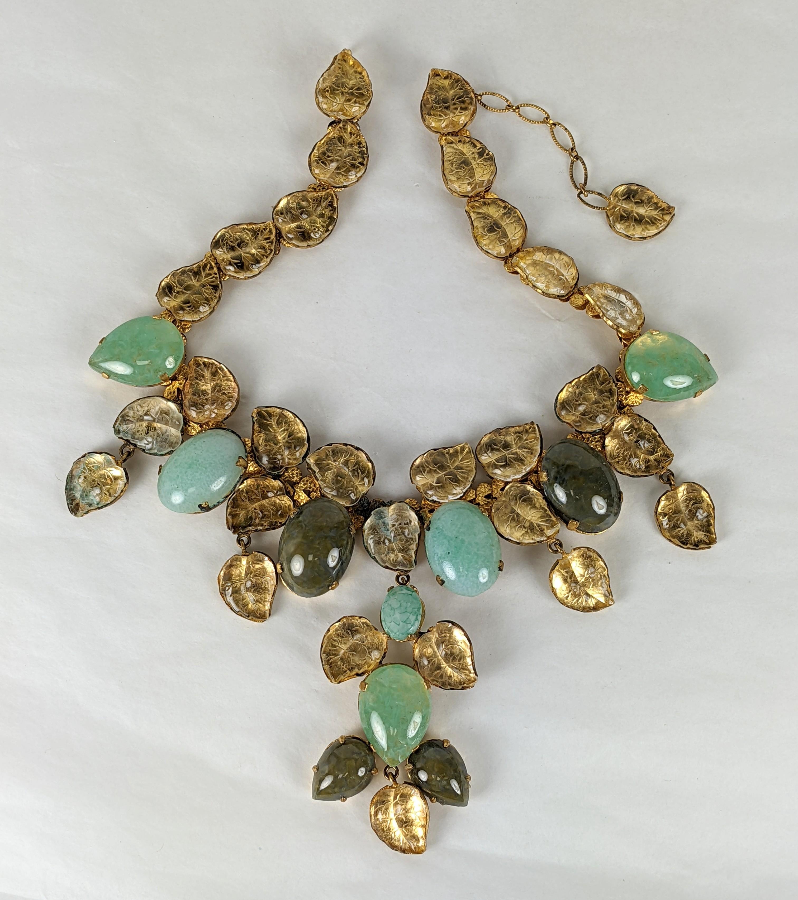 Countess Cis Massive Gripoix Glass and Fruit Salad Bib Necklace In Good Condition For Sale In New York, NY