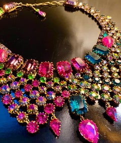 Gräfin Cissy Zoltowska Französische Designerin Vintage Lätzchen Halskette