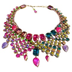 Countess Cissy Zoltowska French designer vintage Bib Necklace Countess Cissy Zoltowska French designer vintage Bib Necklace