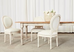 Country American Painted Pine Farmhouse Dining Table