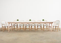 Country American Painted Pine Farmhouse Folding Harvest Dining Table
