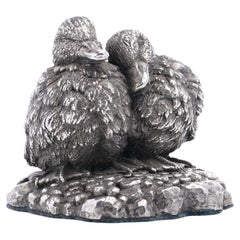 Pareja de patos Country Artists estatuilla de plata