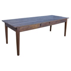 Country Chestnut Farm Table with One Drawer