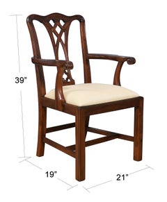 Country Chippendale Chairs, Set of 10