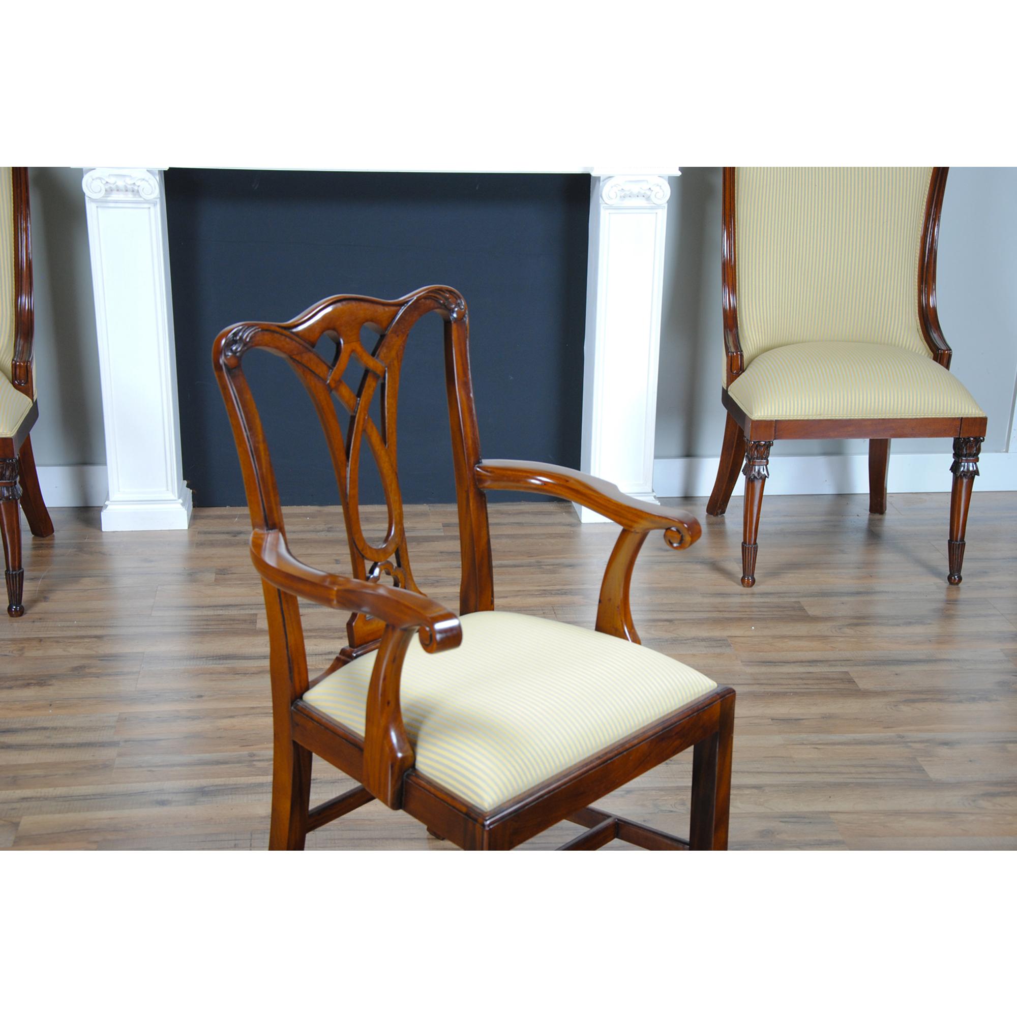 Country Chippendale Chairs, Set of 10 For Sale 3