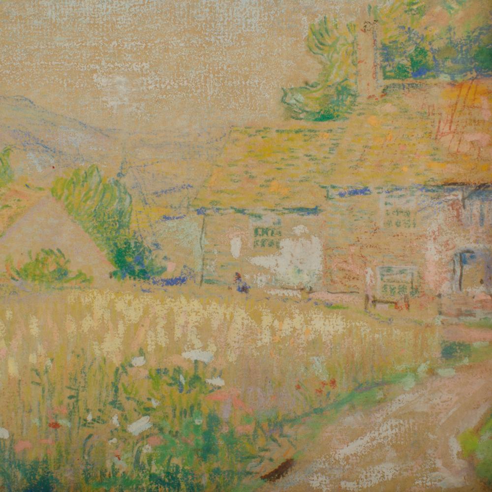 Canvas Country Cottage Painting For Sale